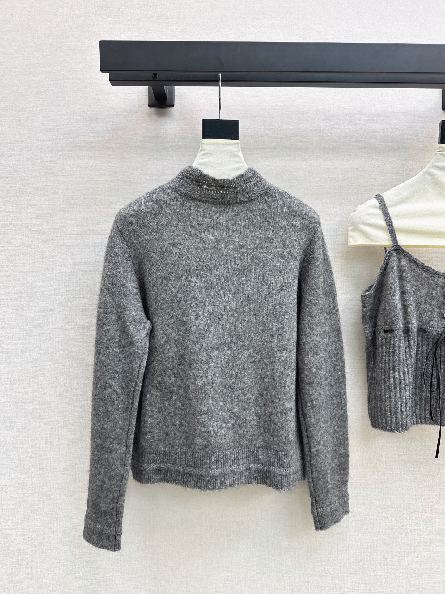 ES 26fw wool knit vest cardigan sets