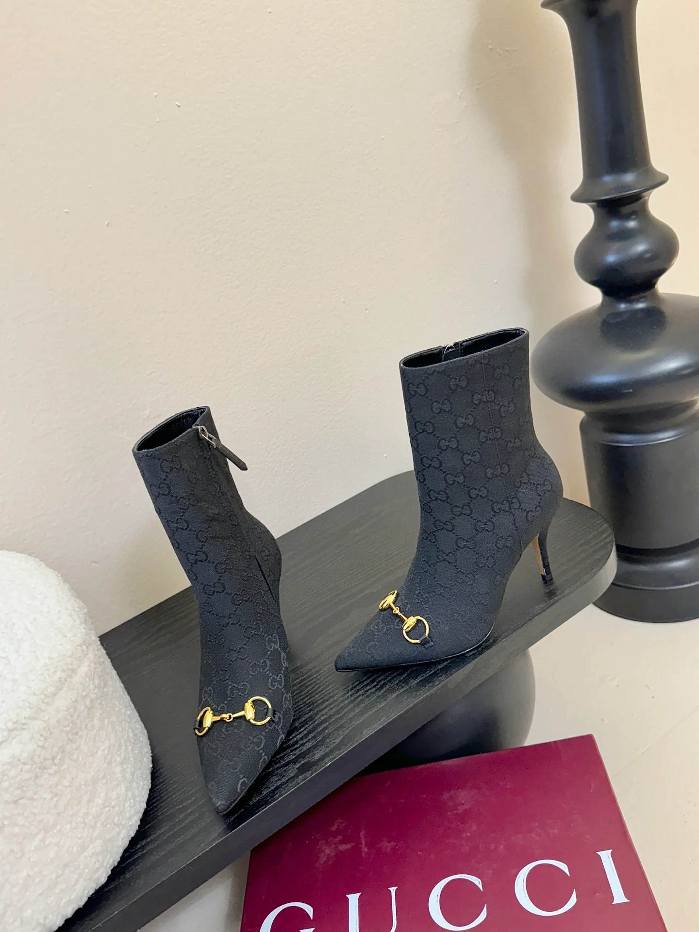 Gucc 25fw heel ankle boots