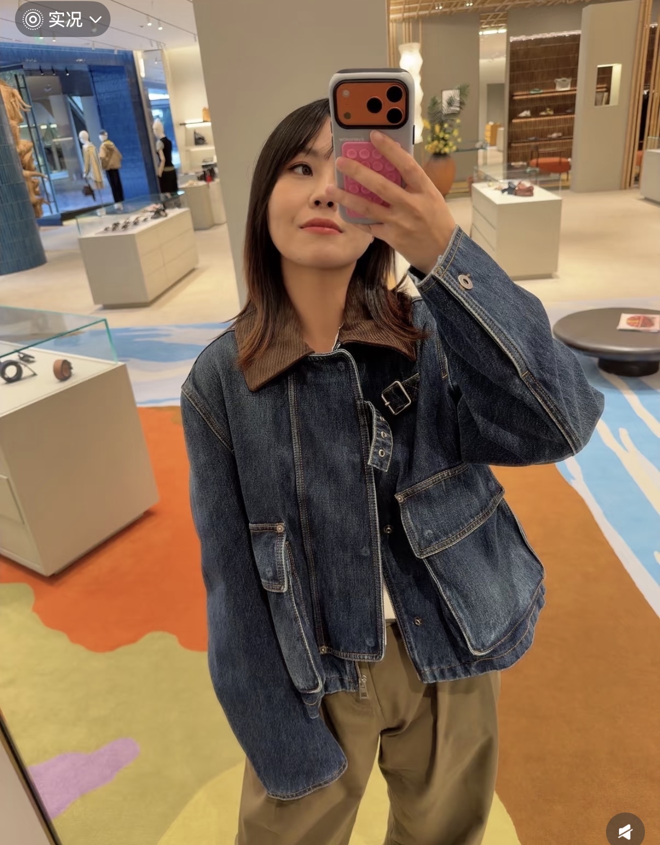 Loe 26fw zipper denim jacket