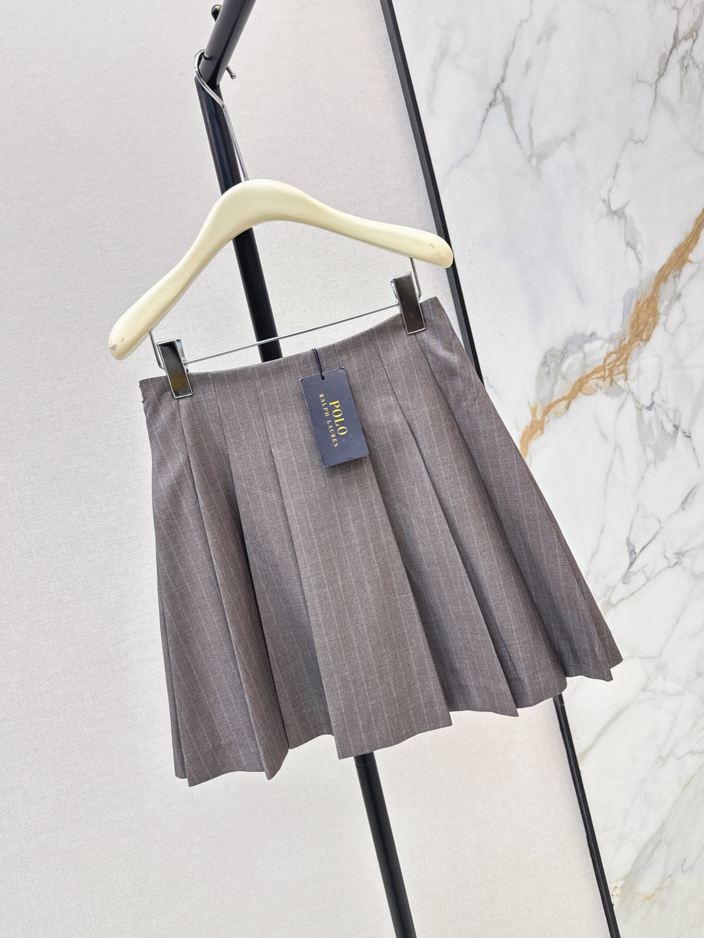 Ralp 26fw stripe pleated skirt