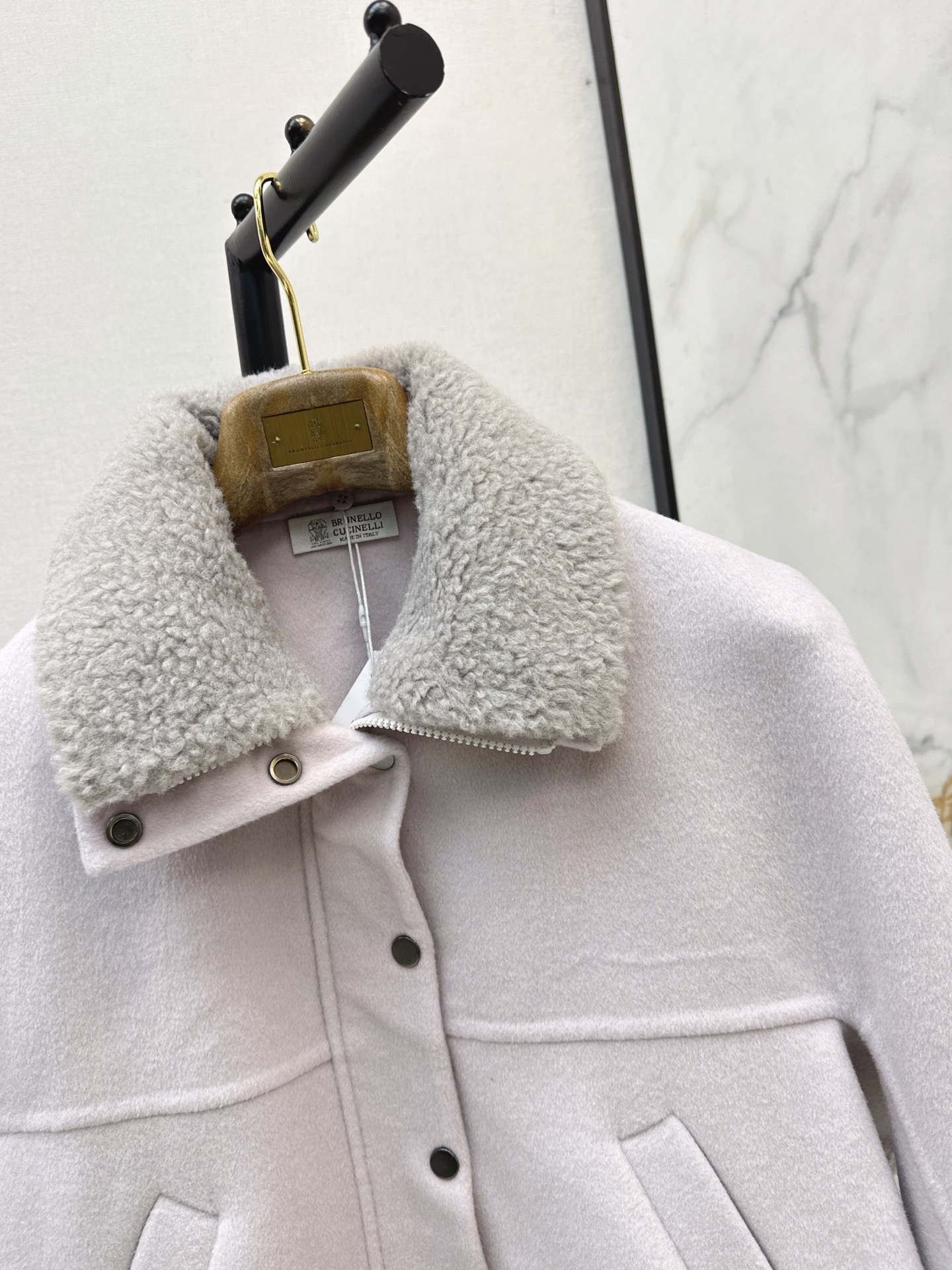 Brun 26fw woolen cropped jacket