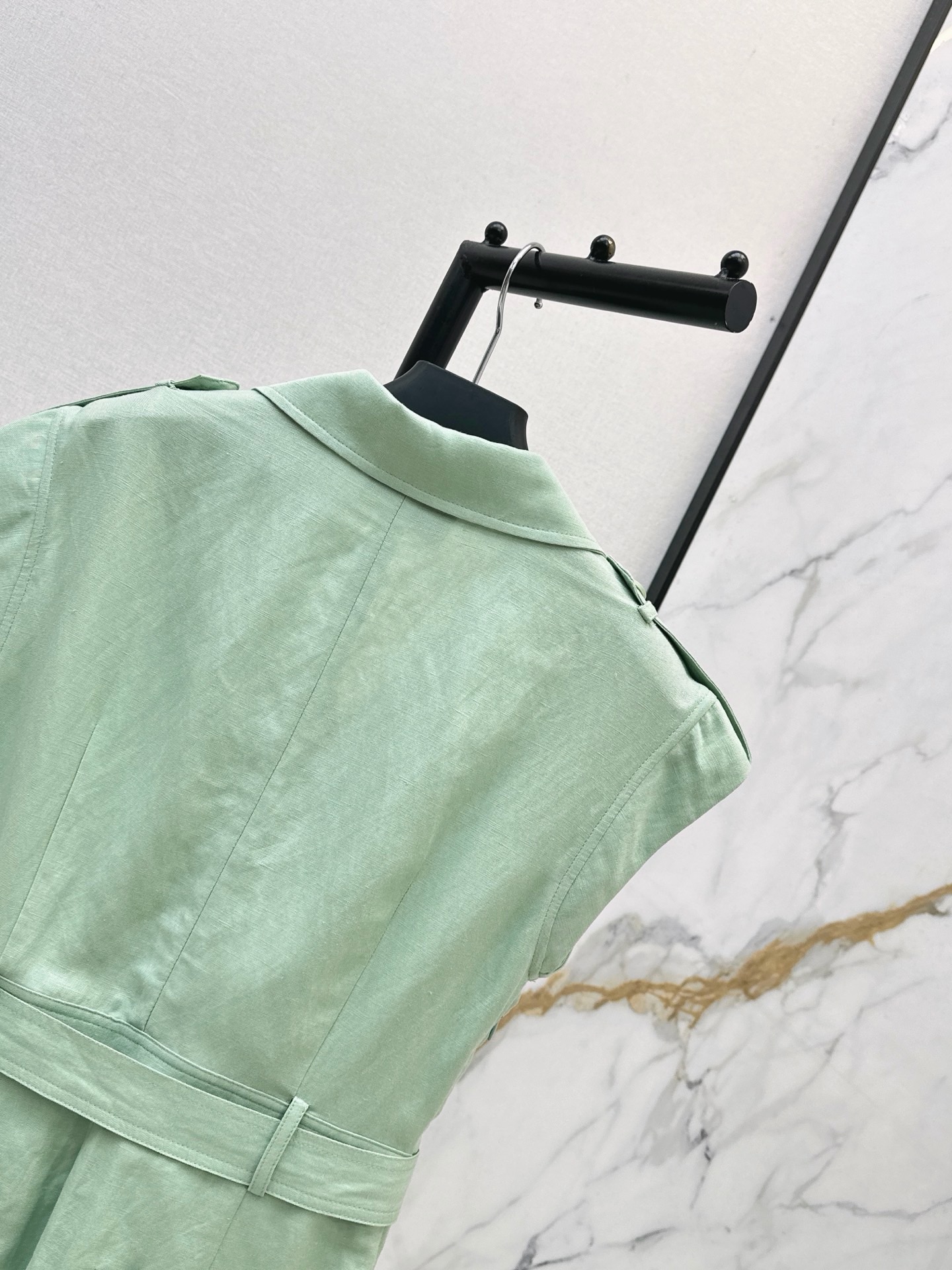 Pra 26ss sleeveless linen dress