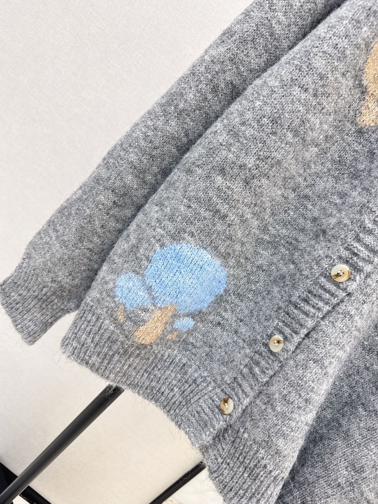 Miu 26fw jacquard knit cardigan