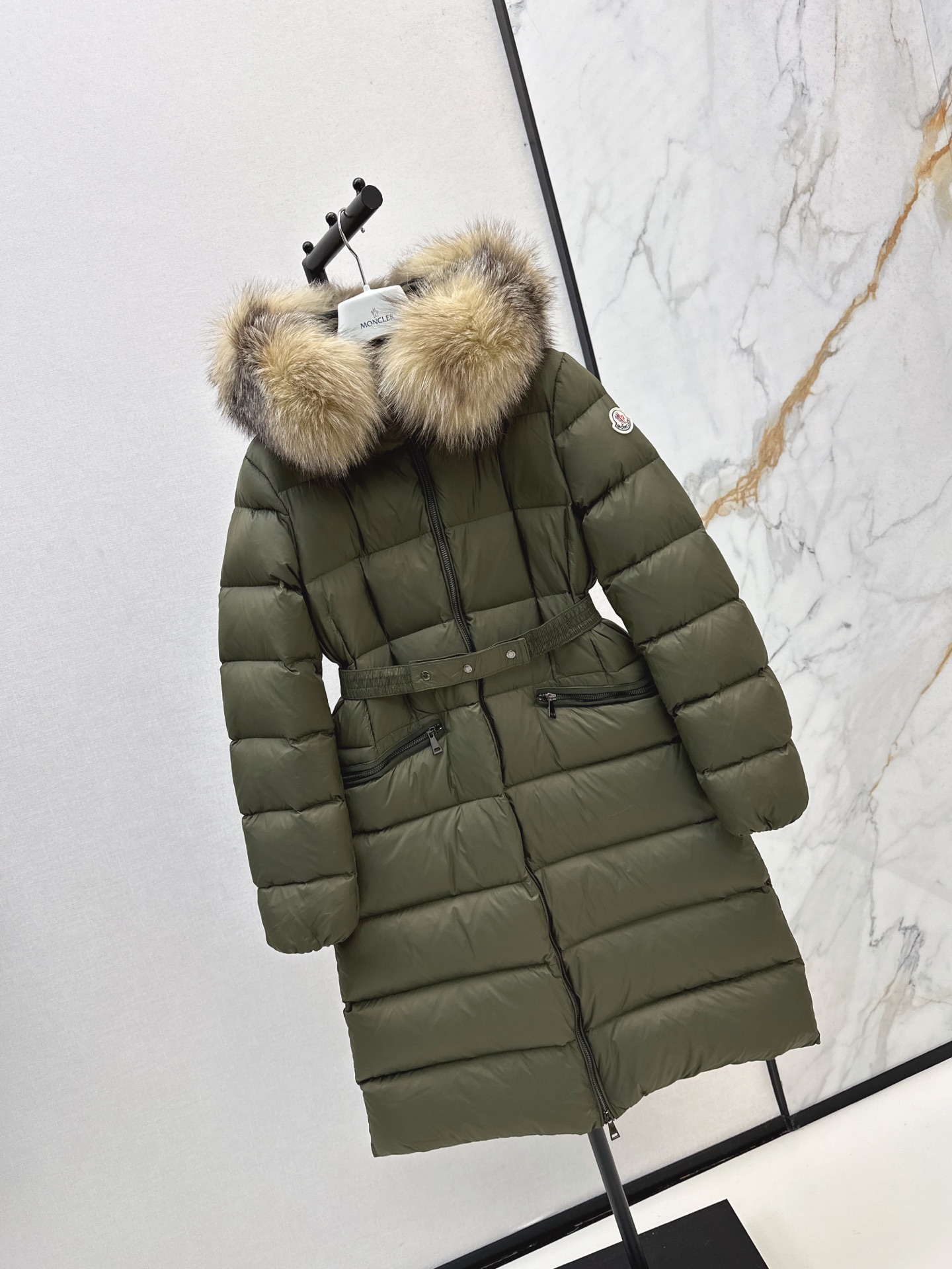 Monc 26fw hooded long down jacket