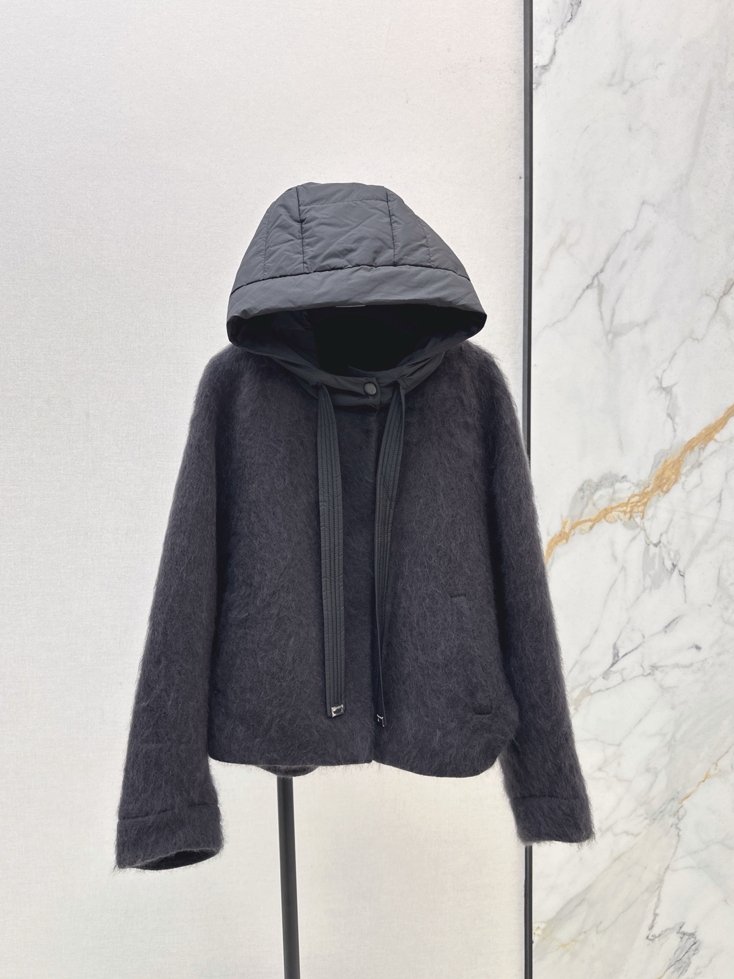 Max 26fw wool hooded jacket