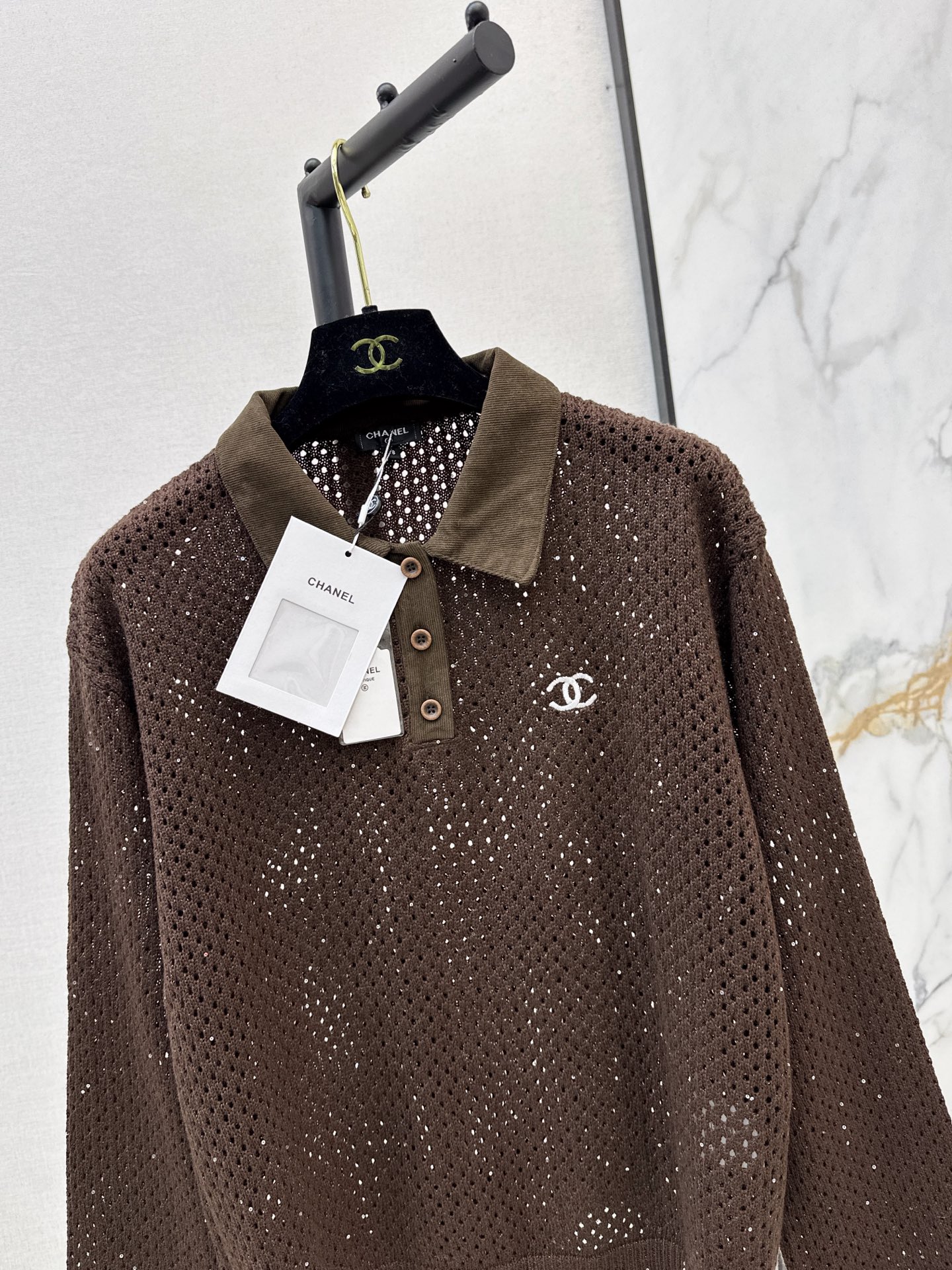 Chan 26fw hollow knit sweater