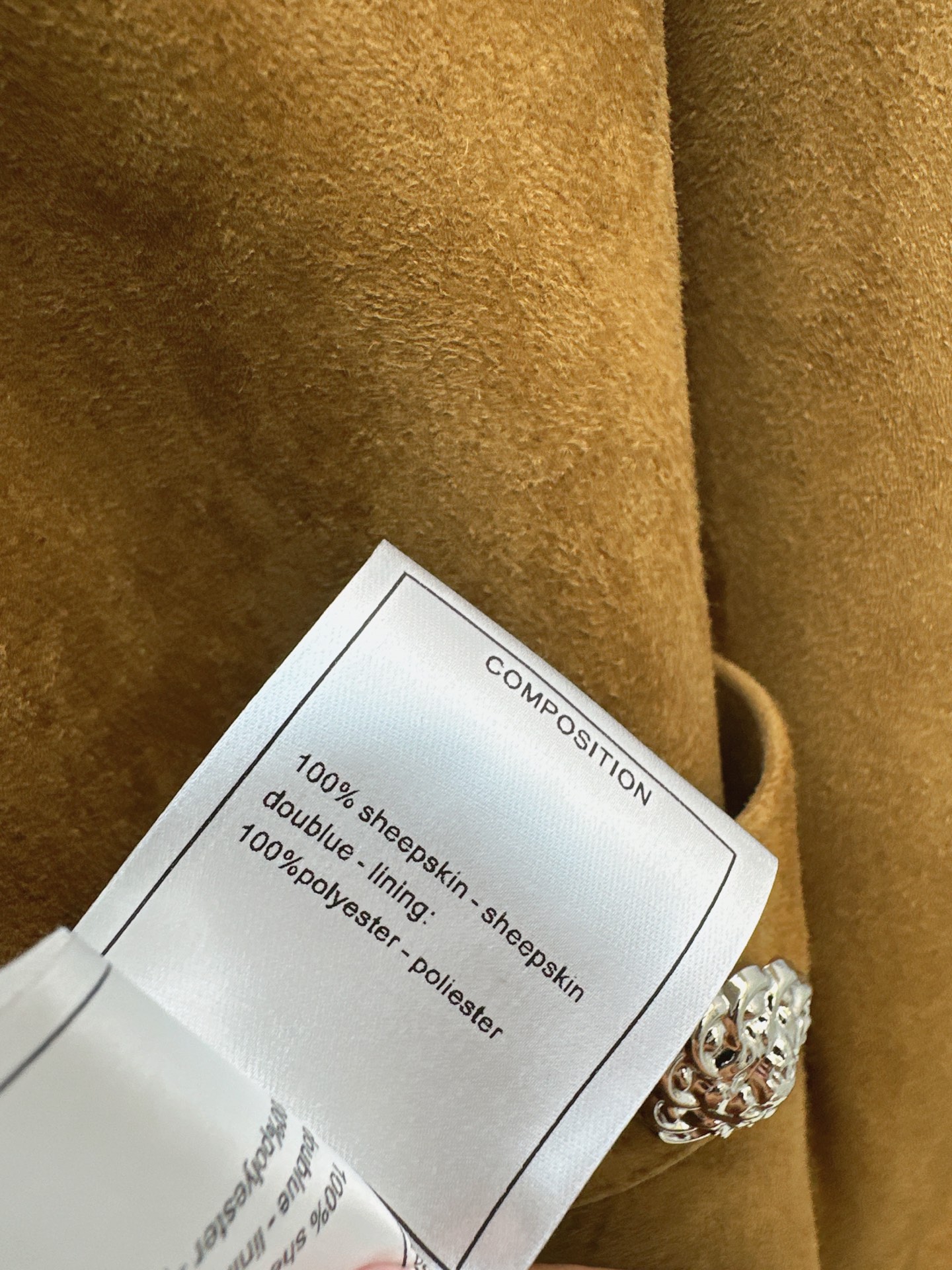 Chan 26fw suede fleece leather jacket