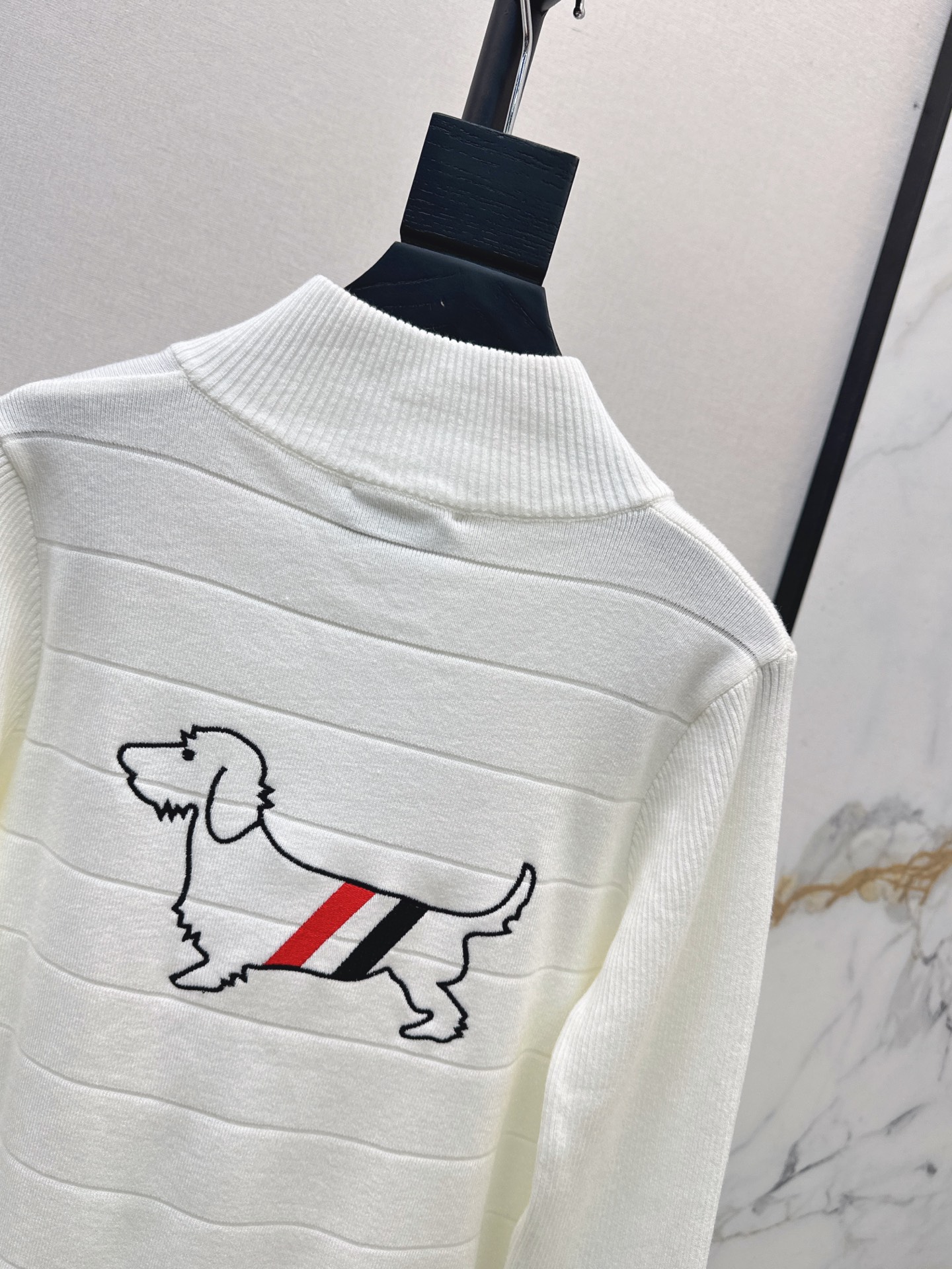 Thom 26fw embroidery knit cardigan