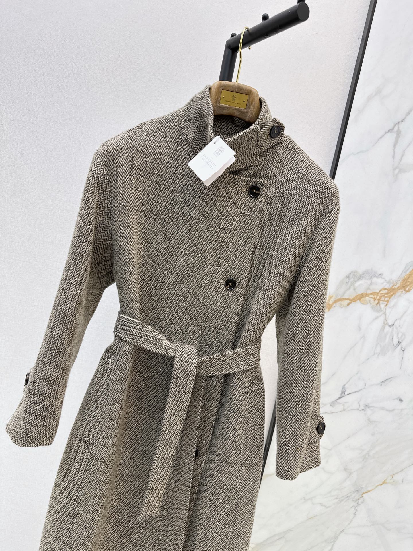 Brun 26fw belted overcoats