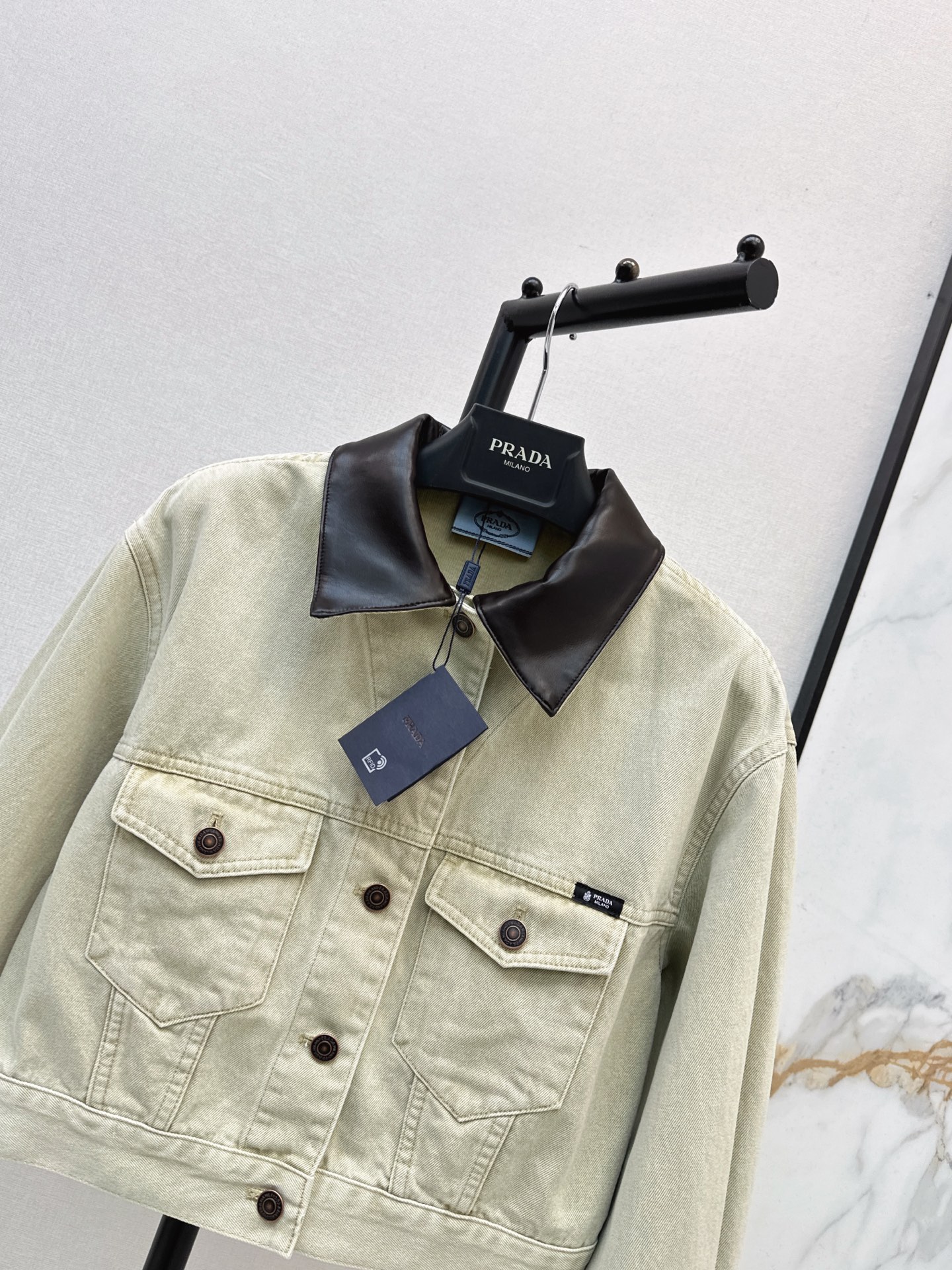 Pra 26fw cropped denim jacket
