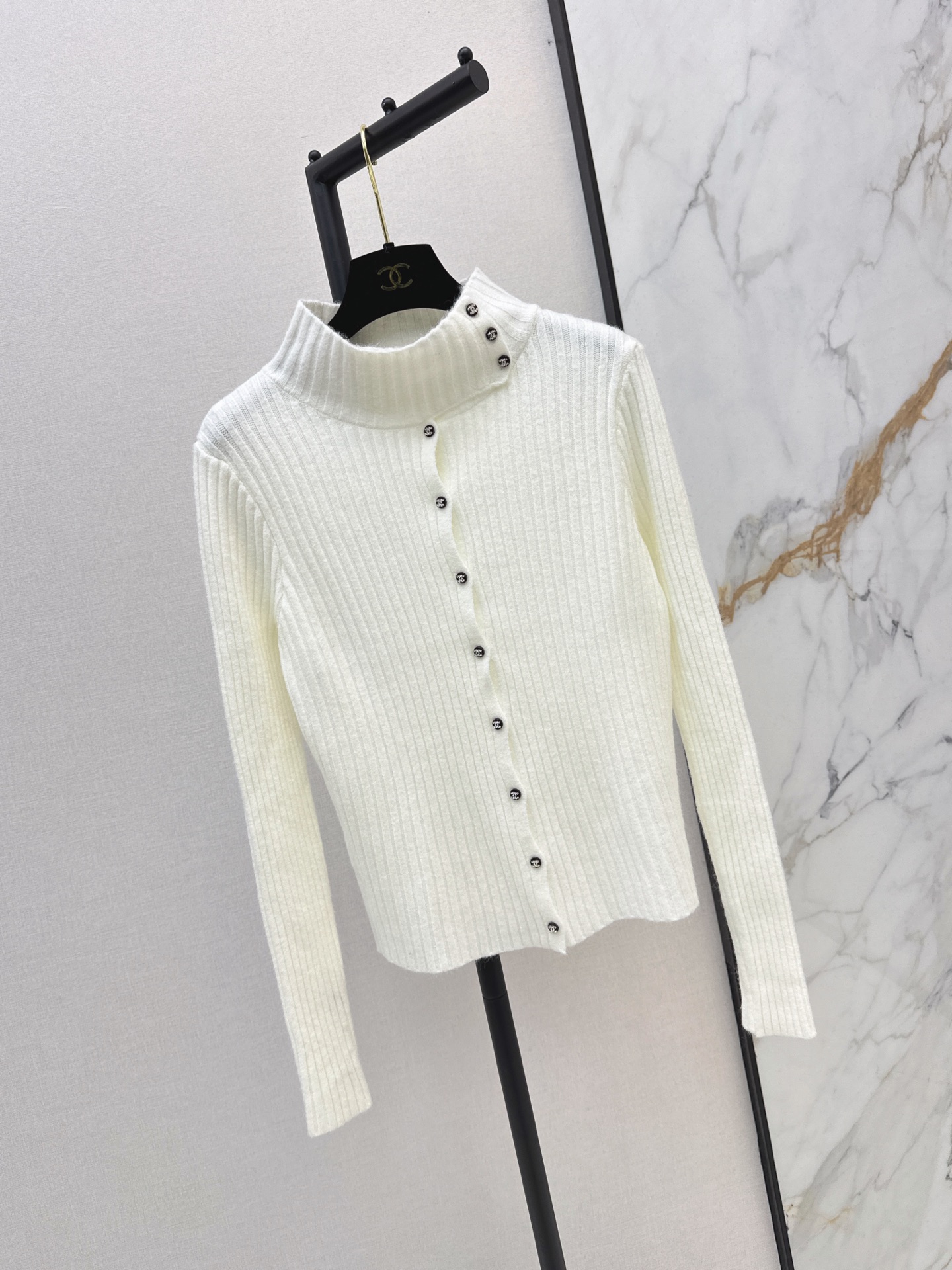 Chan 26fw slim-fit knit cardigan