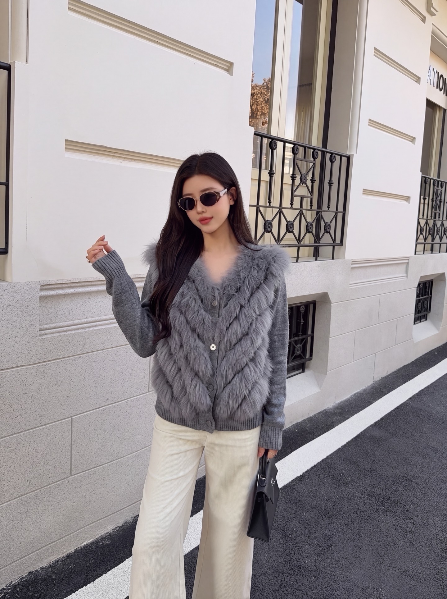 Fen 26fw wool knit jacket