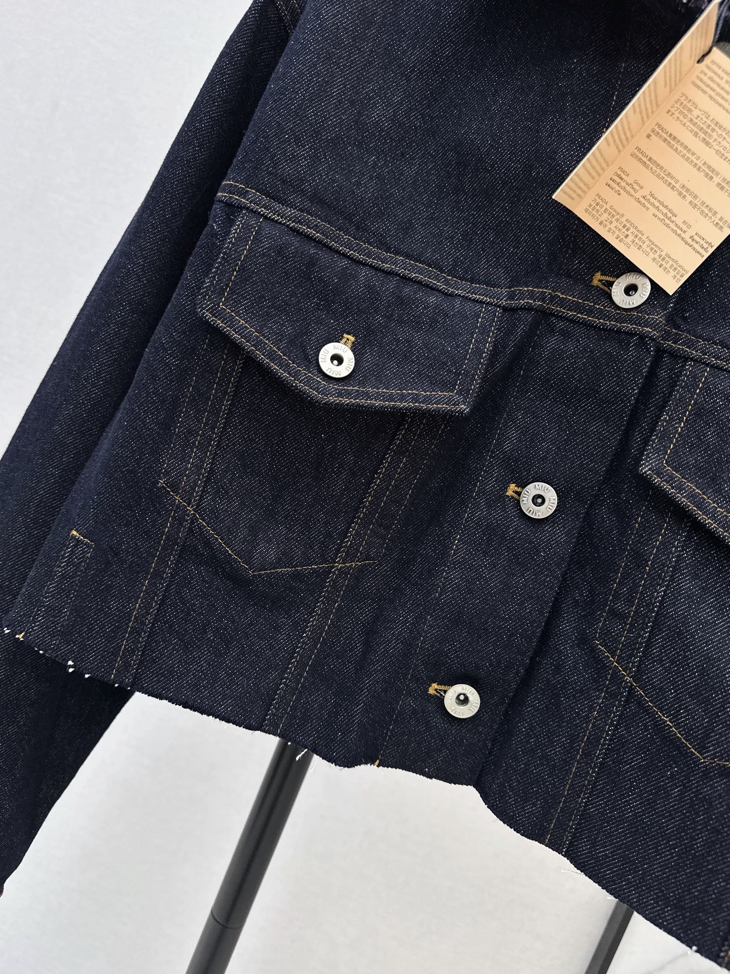 Miu 26fw cropped denim jacket