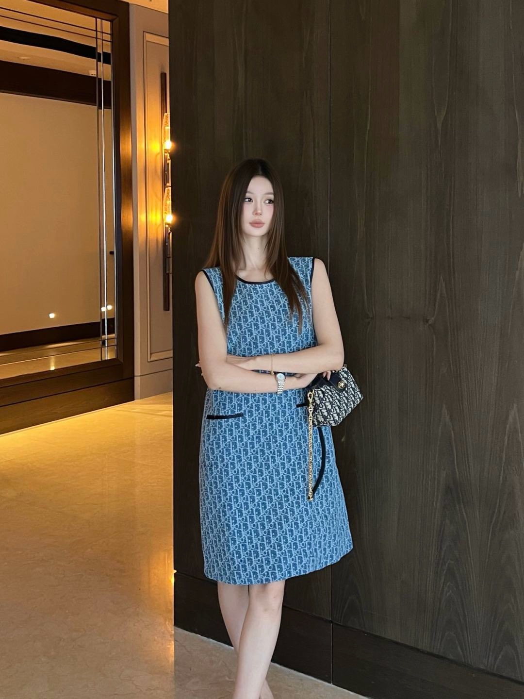 CD 26fw sleeveless denim dress
