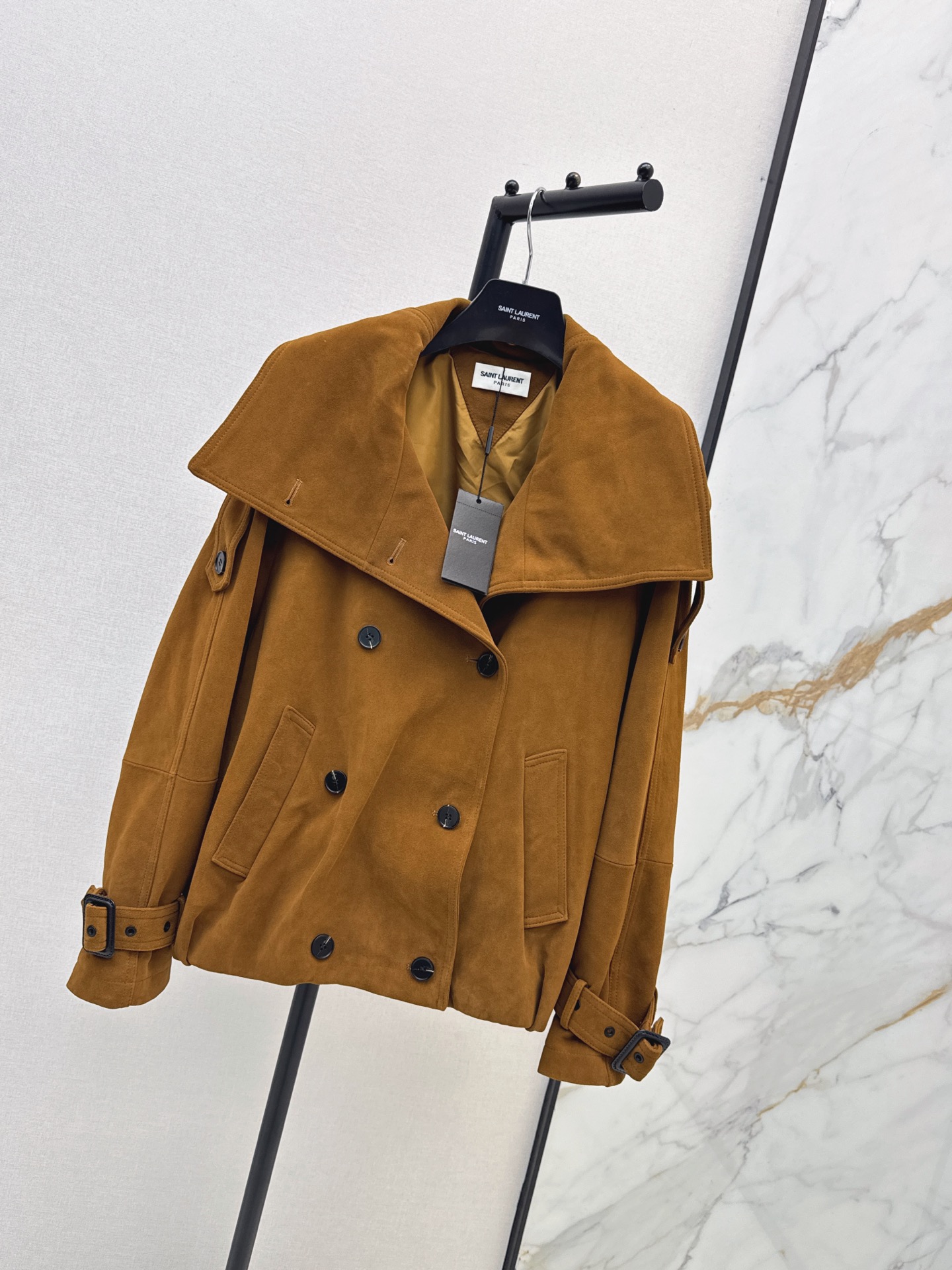 Sain 26fw suede fleece leather jacket