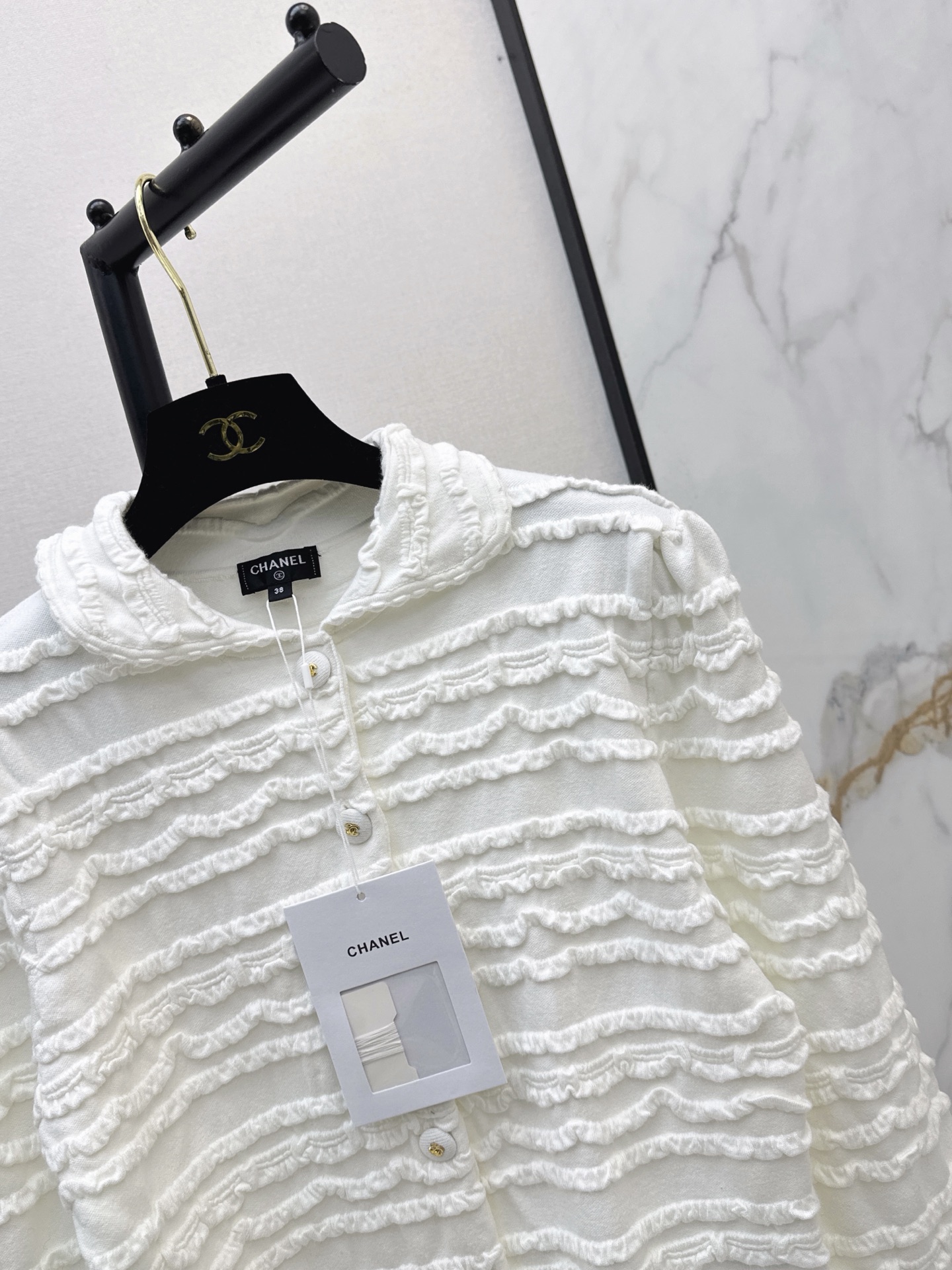 Chan 26fw ruffle cardigan