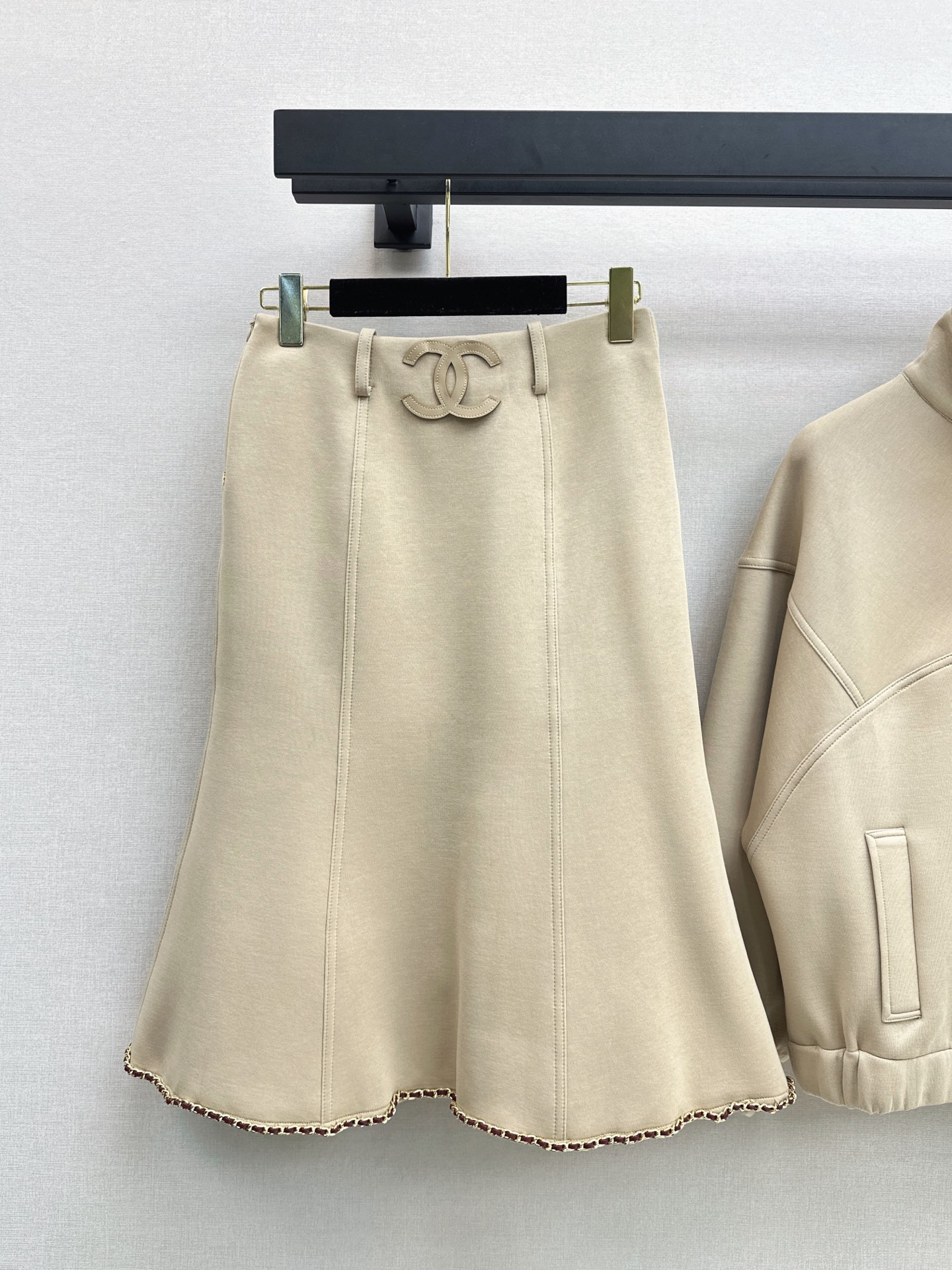 Chan 26fw zip-up sweatshirt skirt sets