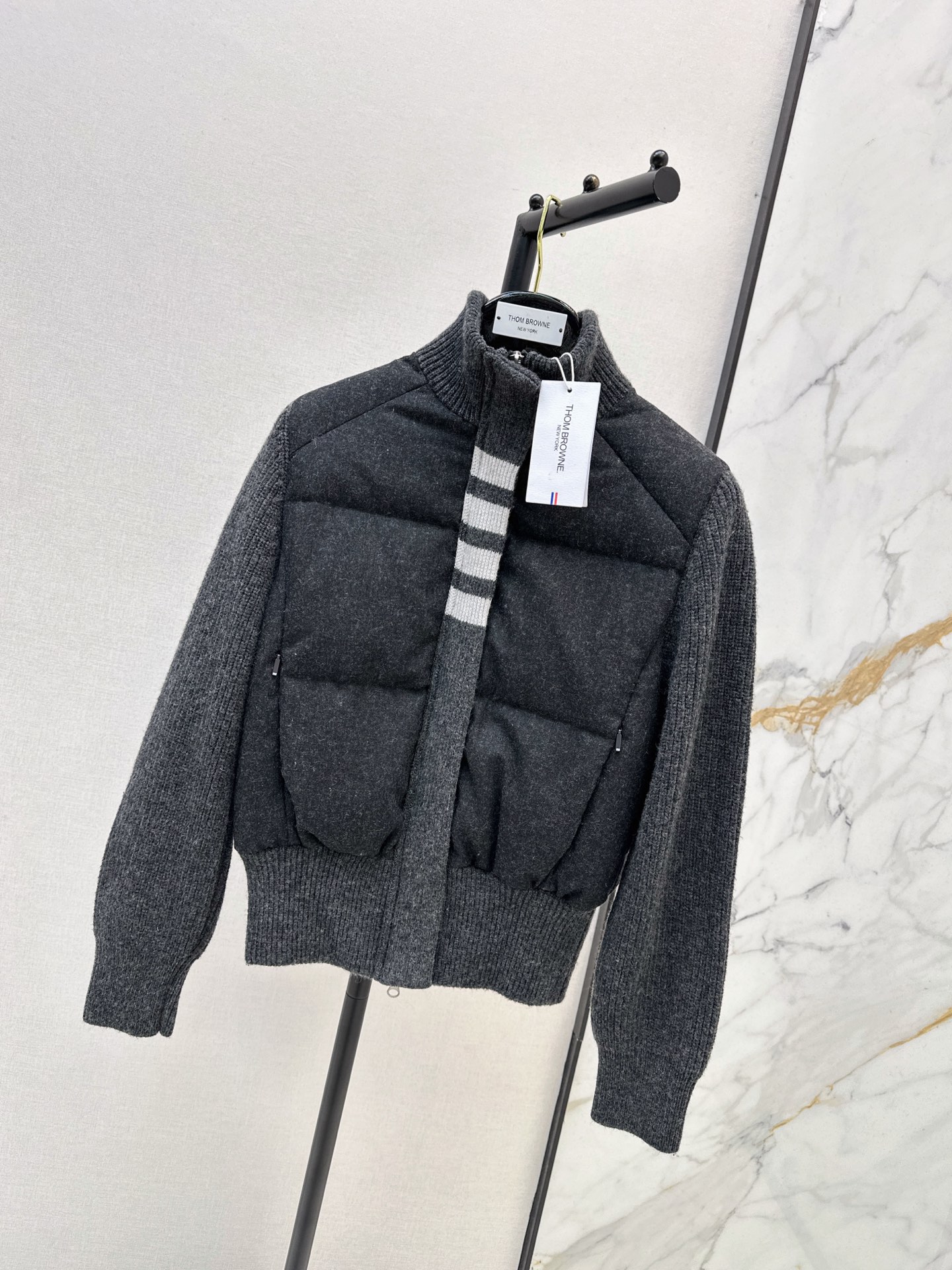 Thom 26fw knit contract down jacket