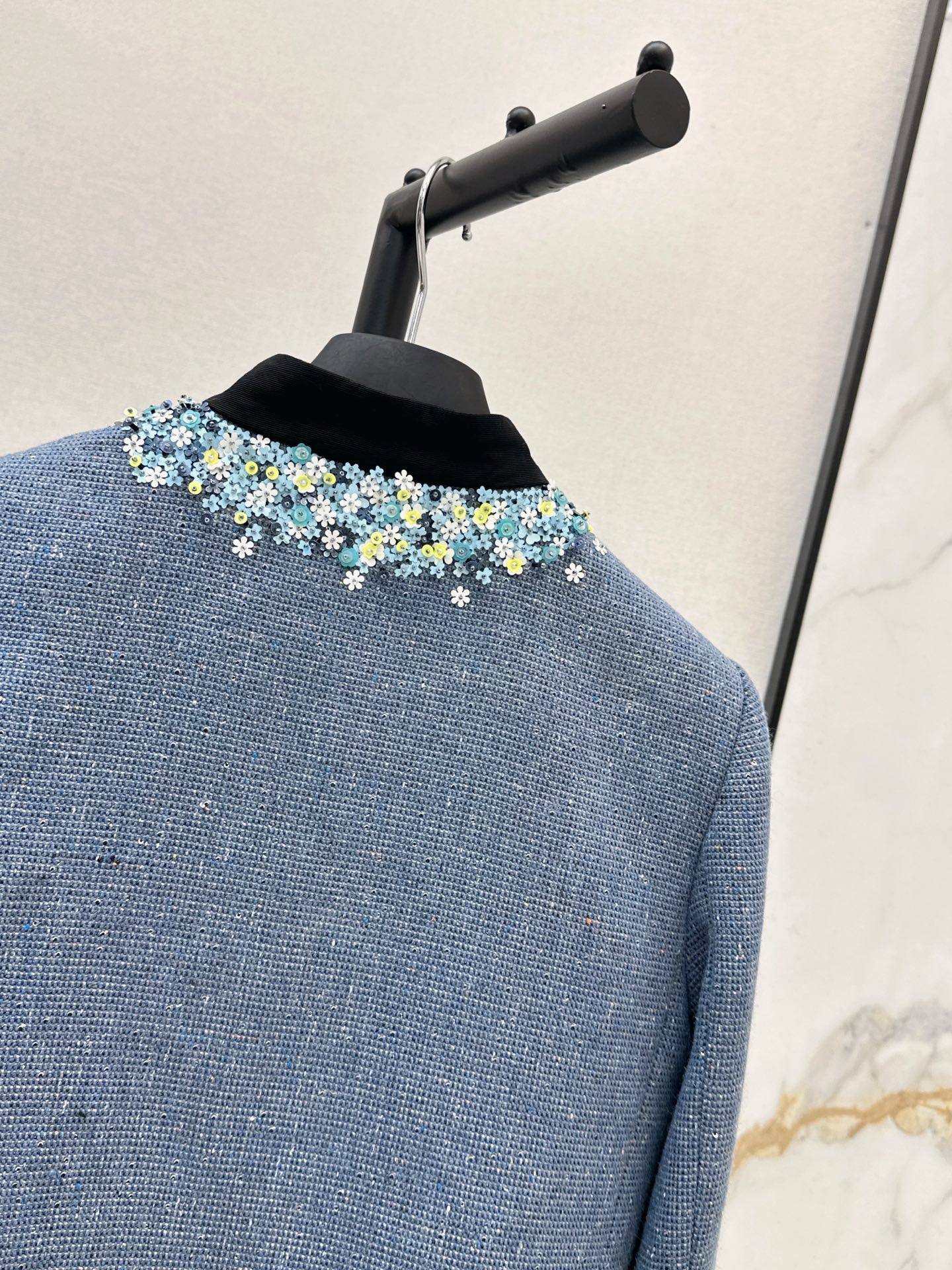 CD 26fw cropped beading tweed jacket