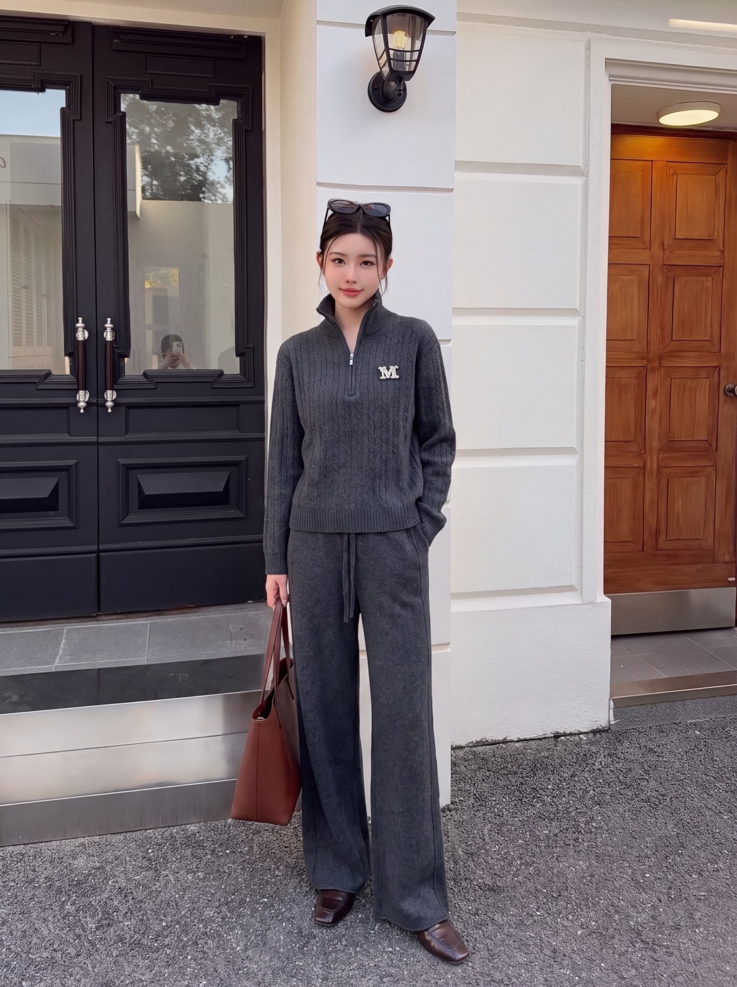Max 26fw wool sweater pants sets
