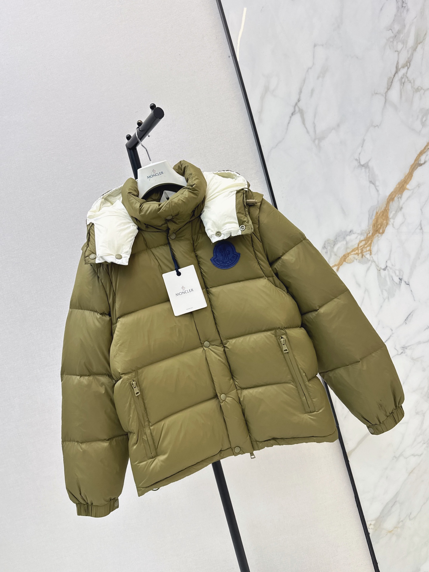 Monc 26fw detachable hooded down jacket