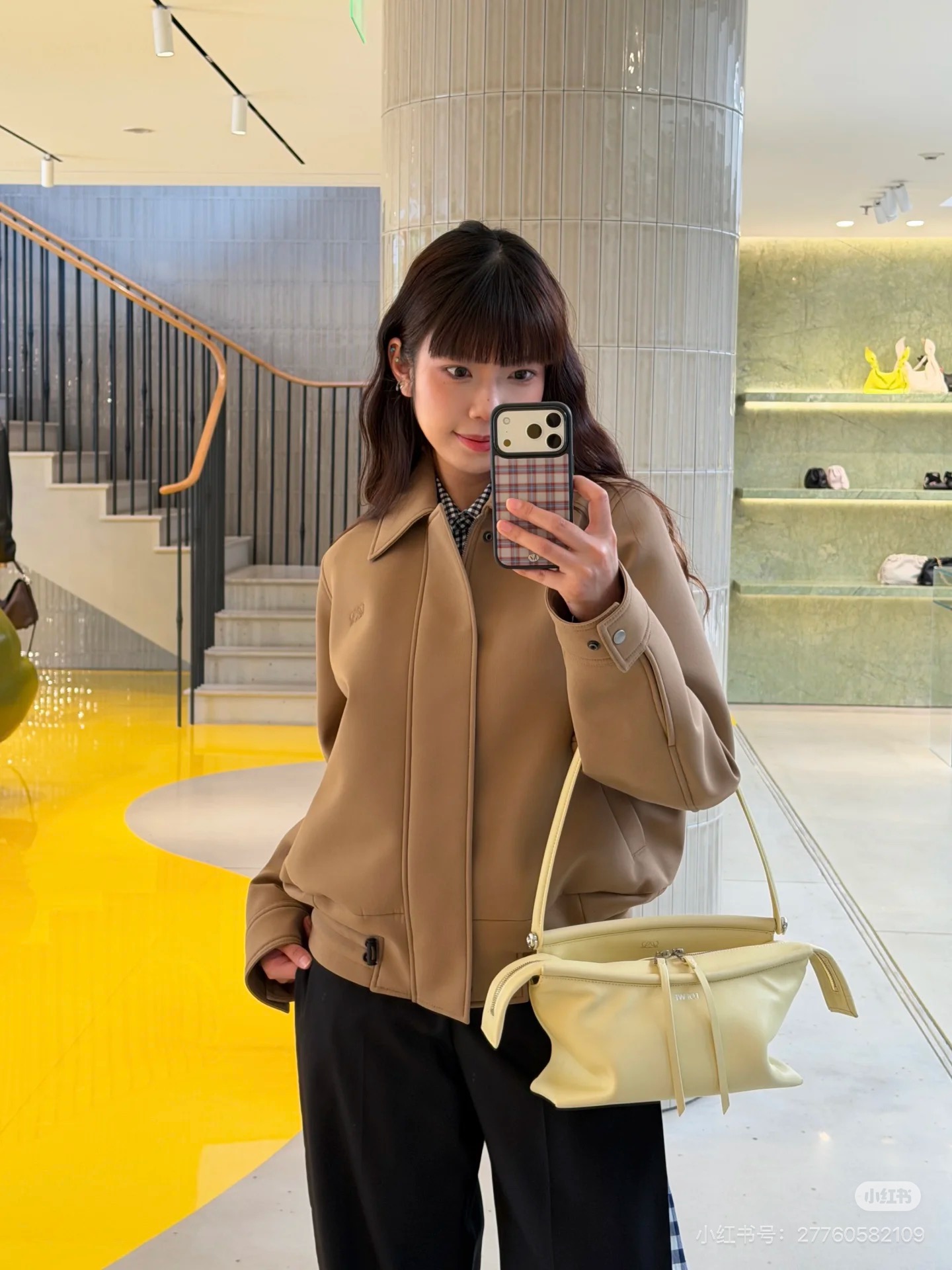 Loe 26fw zip-up jacket with drawstring hem