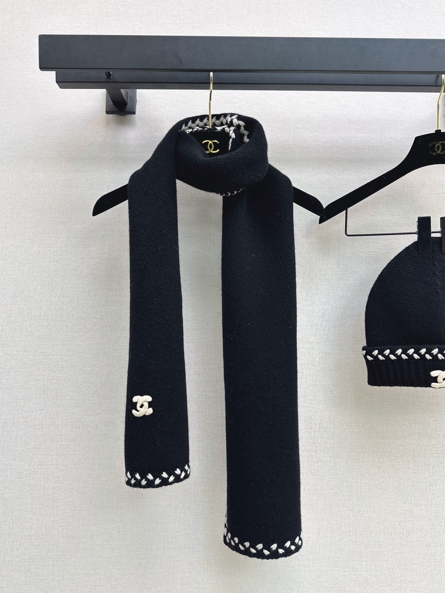 Chan 26fw knit beanie scarf sets