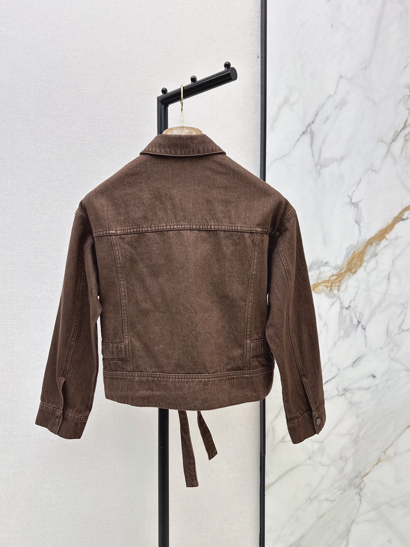 Brun 26fw drawstring denim jacket