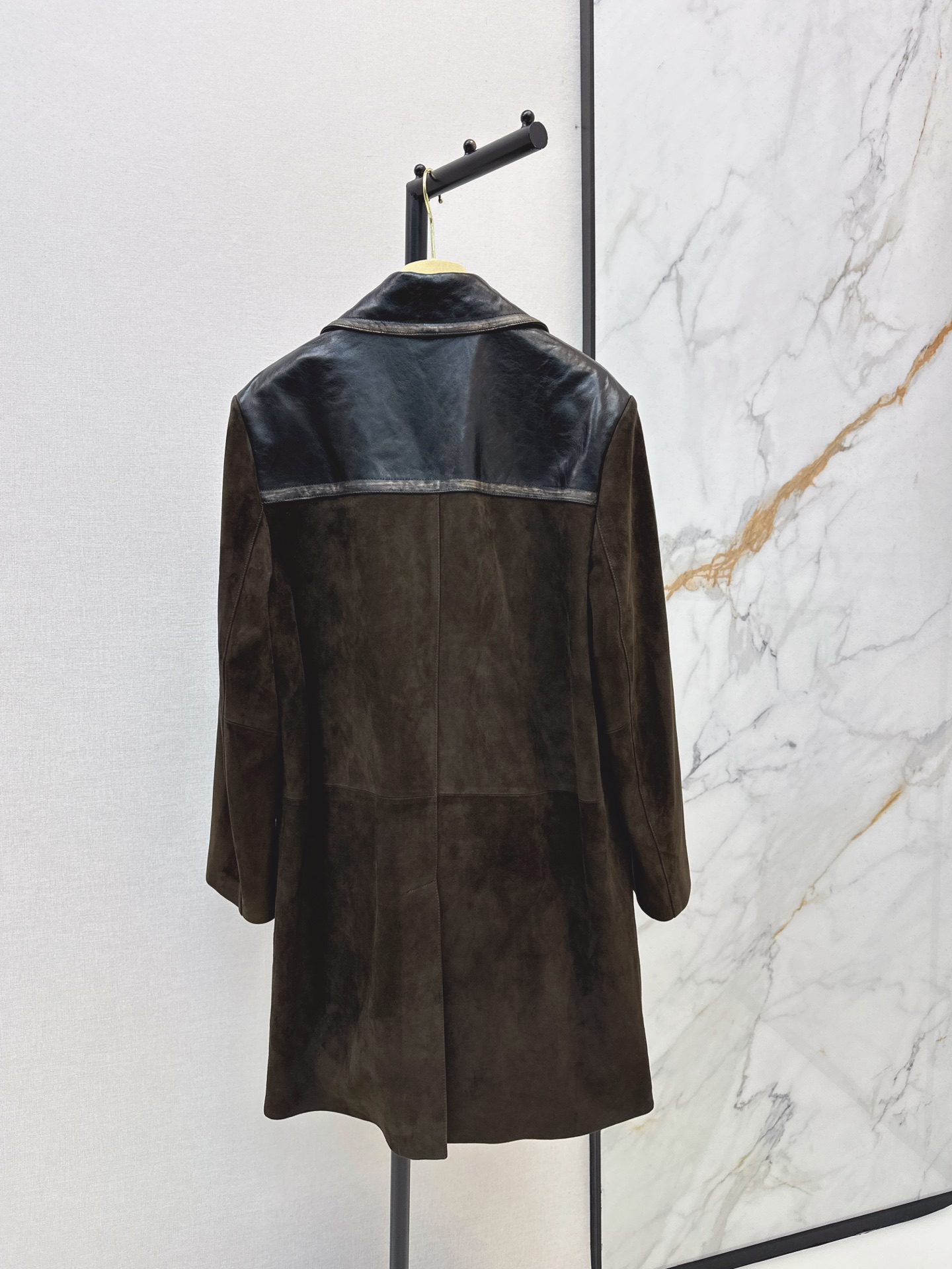 Miu 26fw long suede leather jacket
