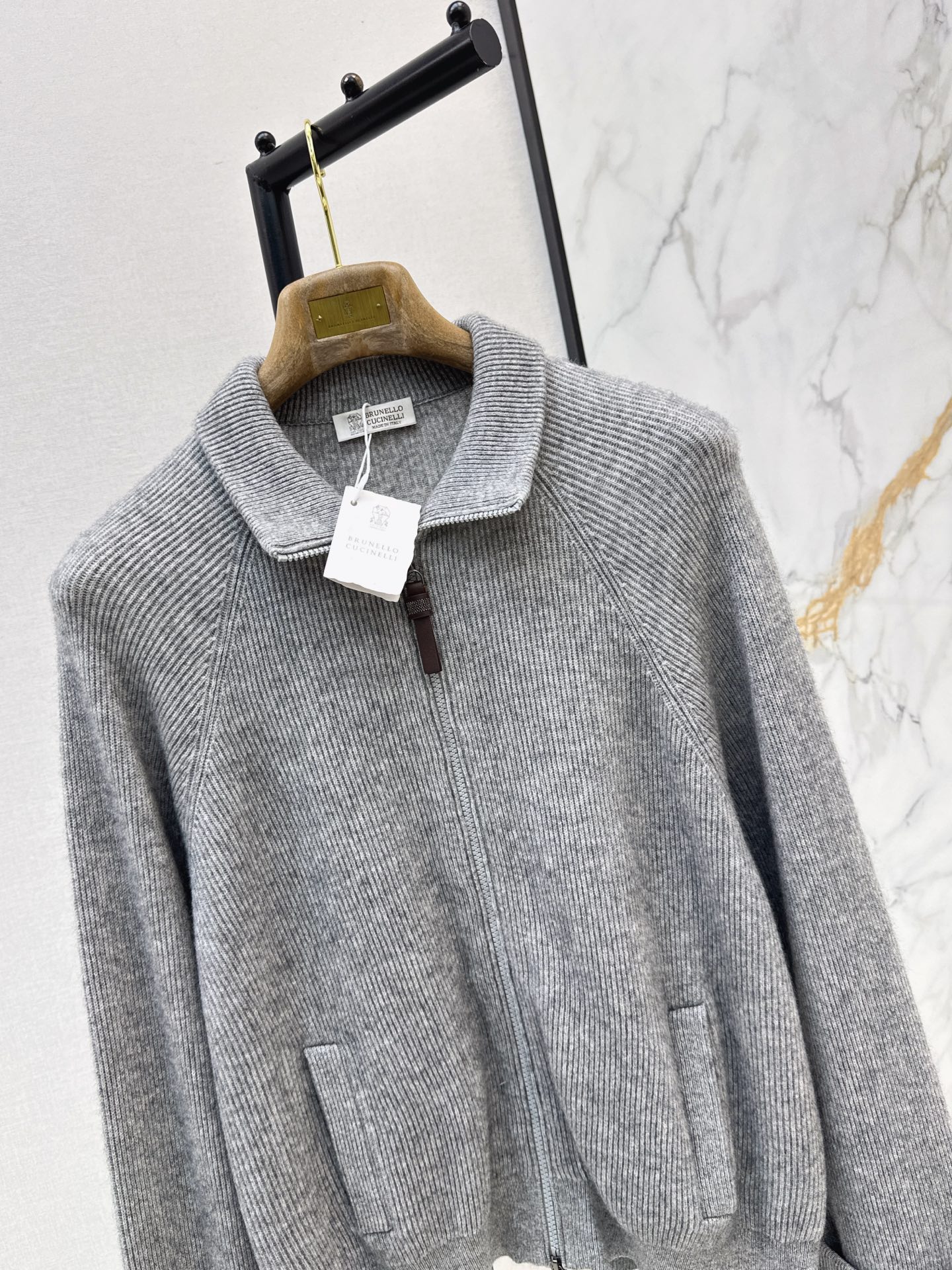 Brun 26fw cashmere knit jacket