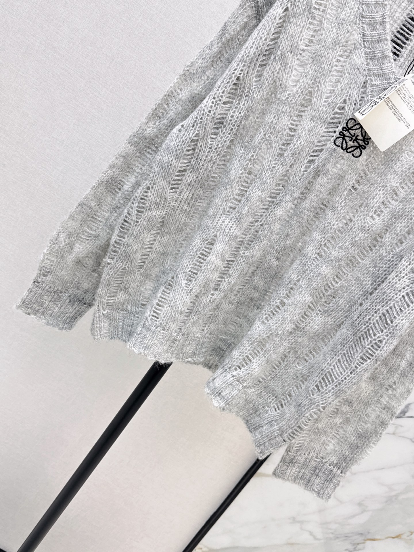 Loe 26fw hollow knit sweater