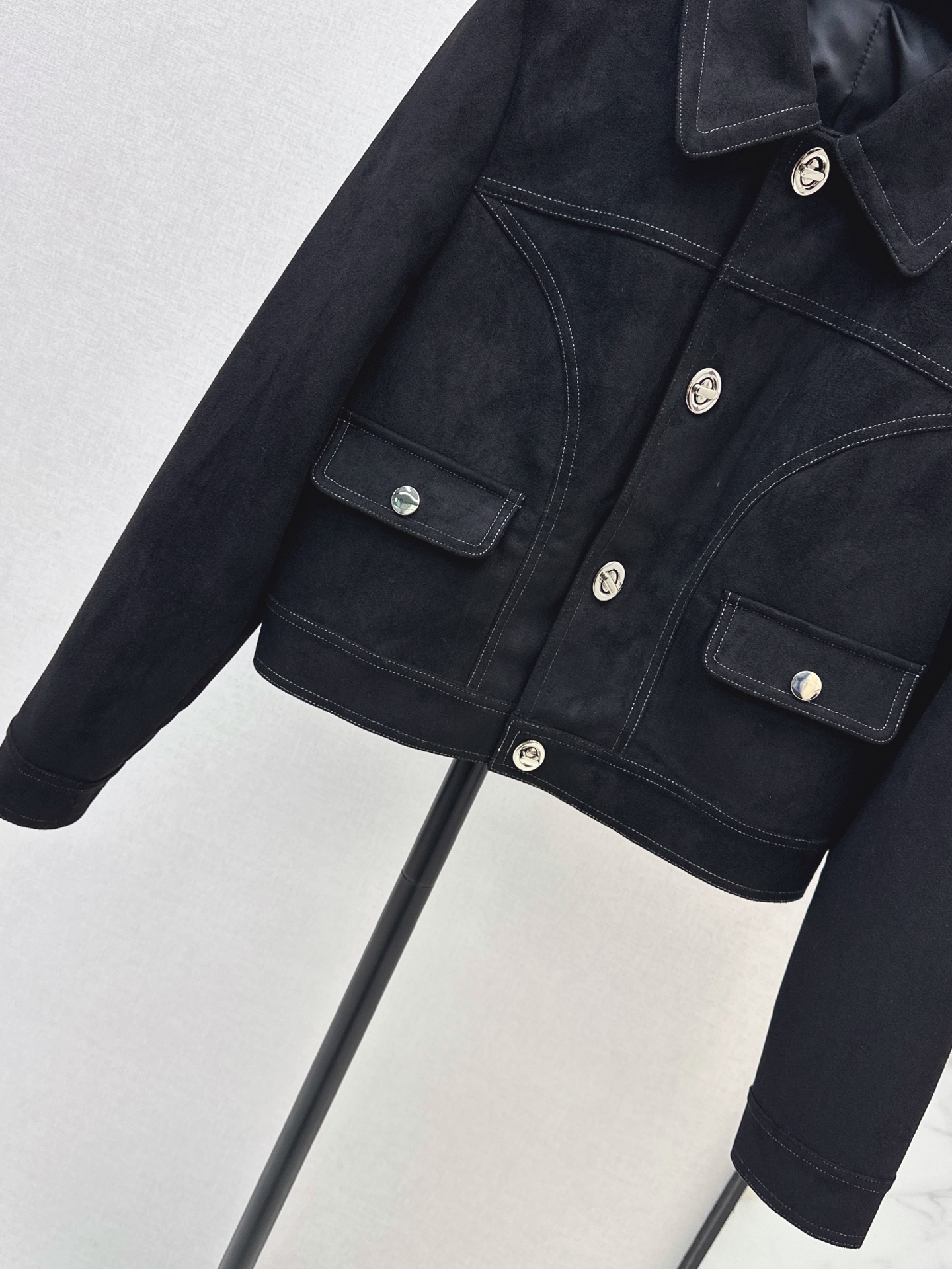 Bott 26fw suede-fleece jacket