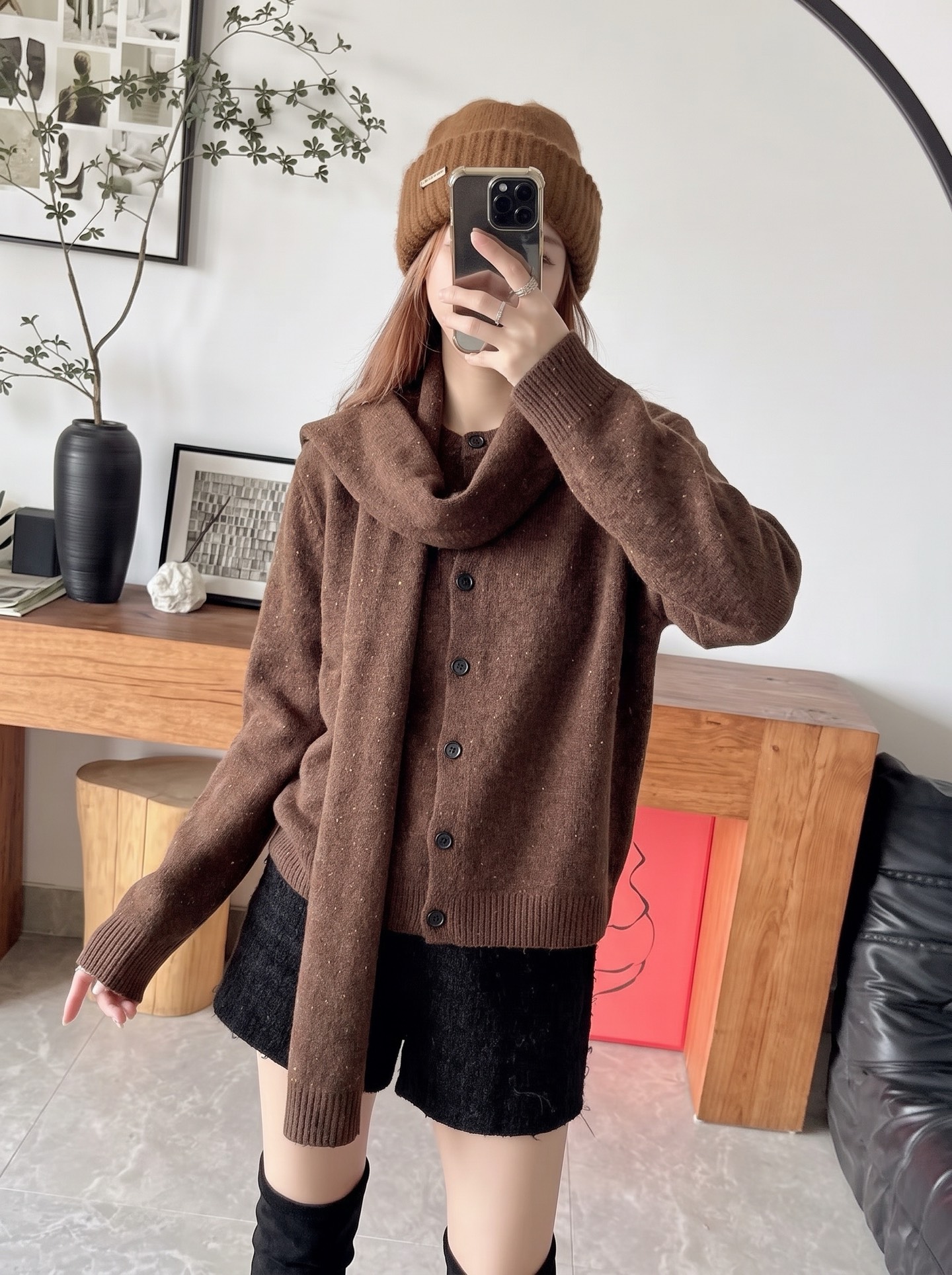 Row 26fw knit shawls cardigan sets