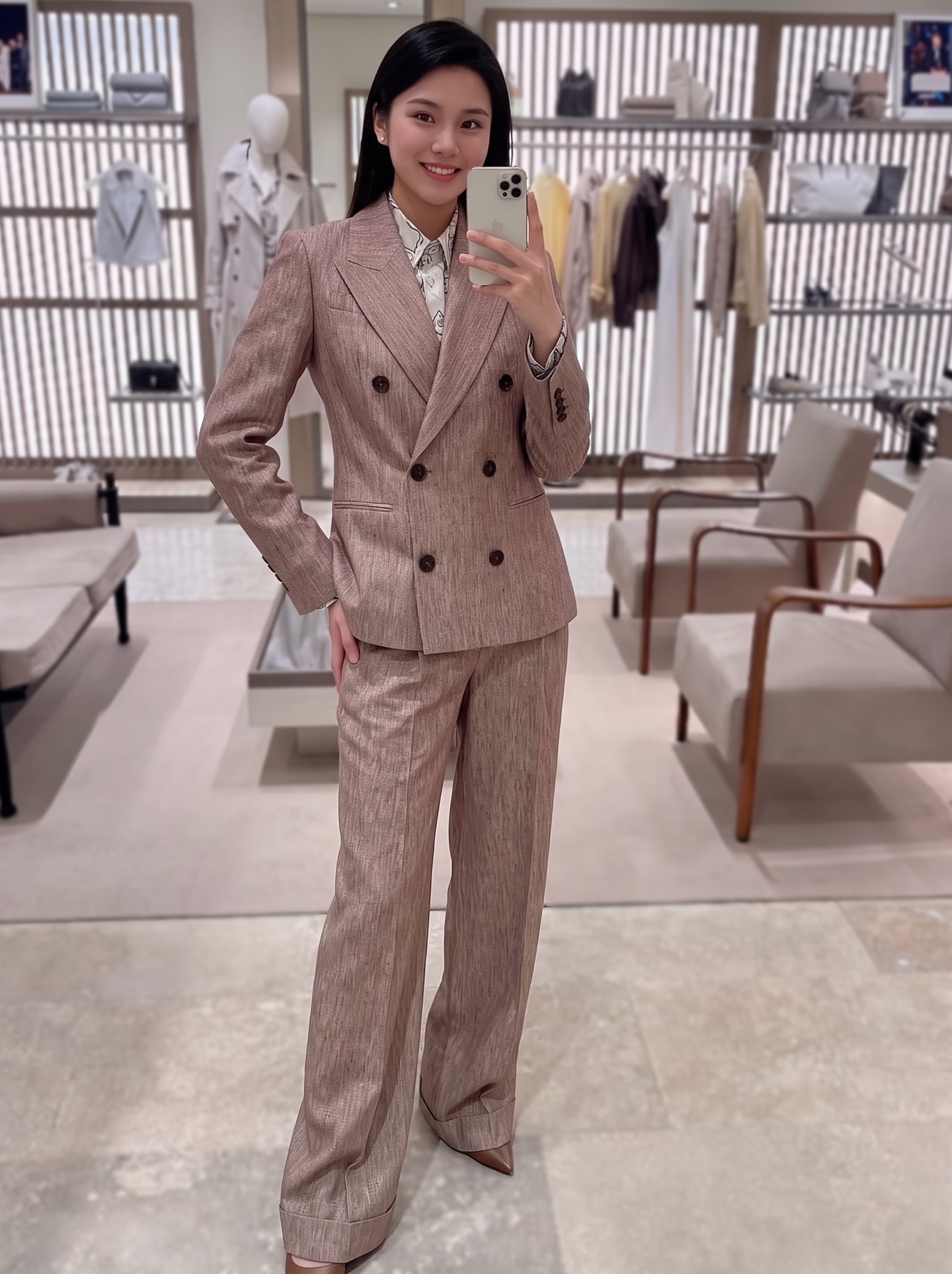 Brun 26fw linen suit pants