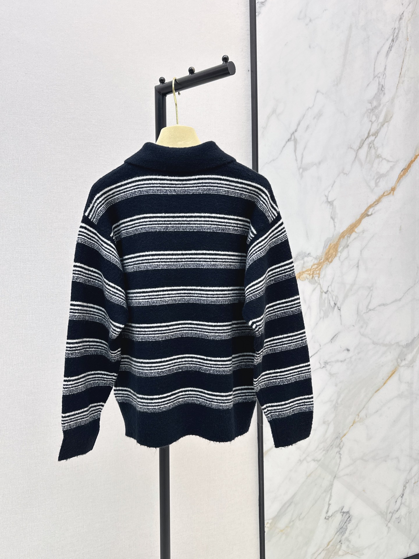 Miu 26fw stripe polo knitwear