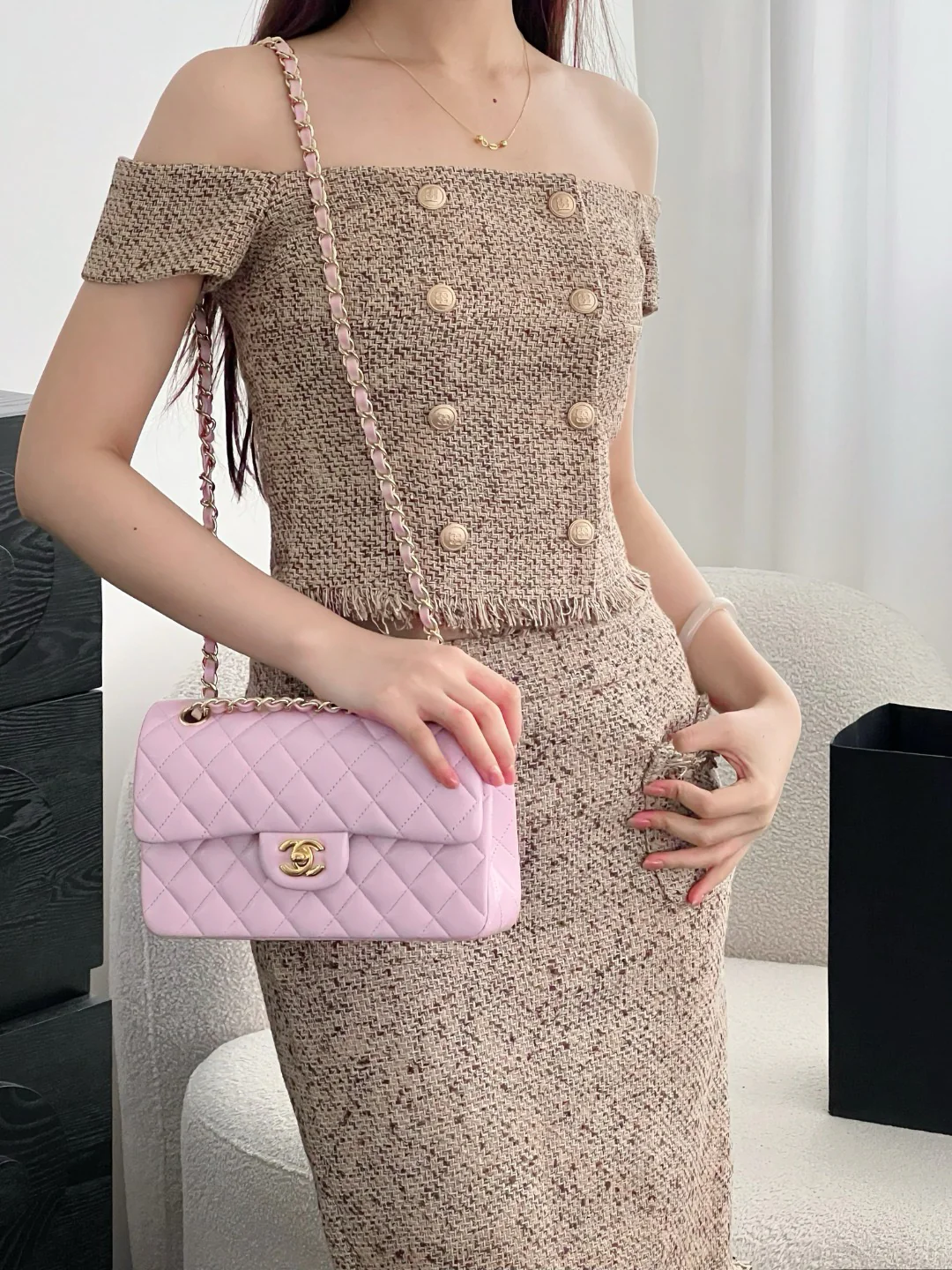 Chan cf23 chain shoulder bag