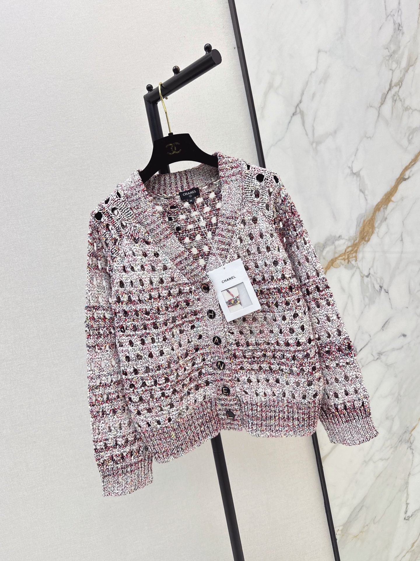 Chan 26fw hollow cardigan