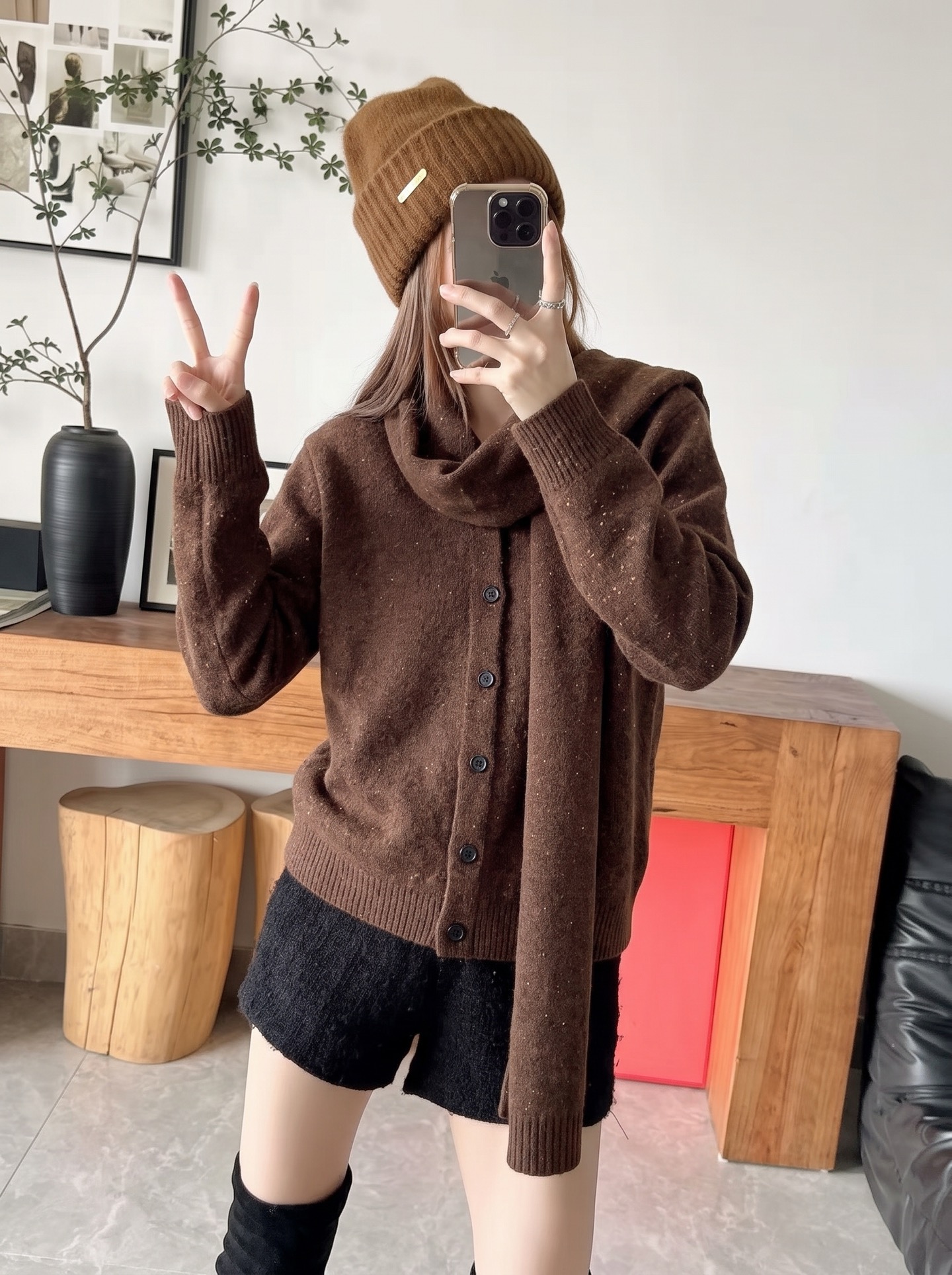 Row 26fw knit shawls cardigan sets