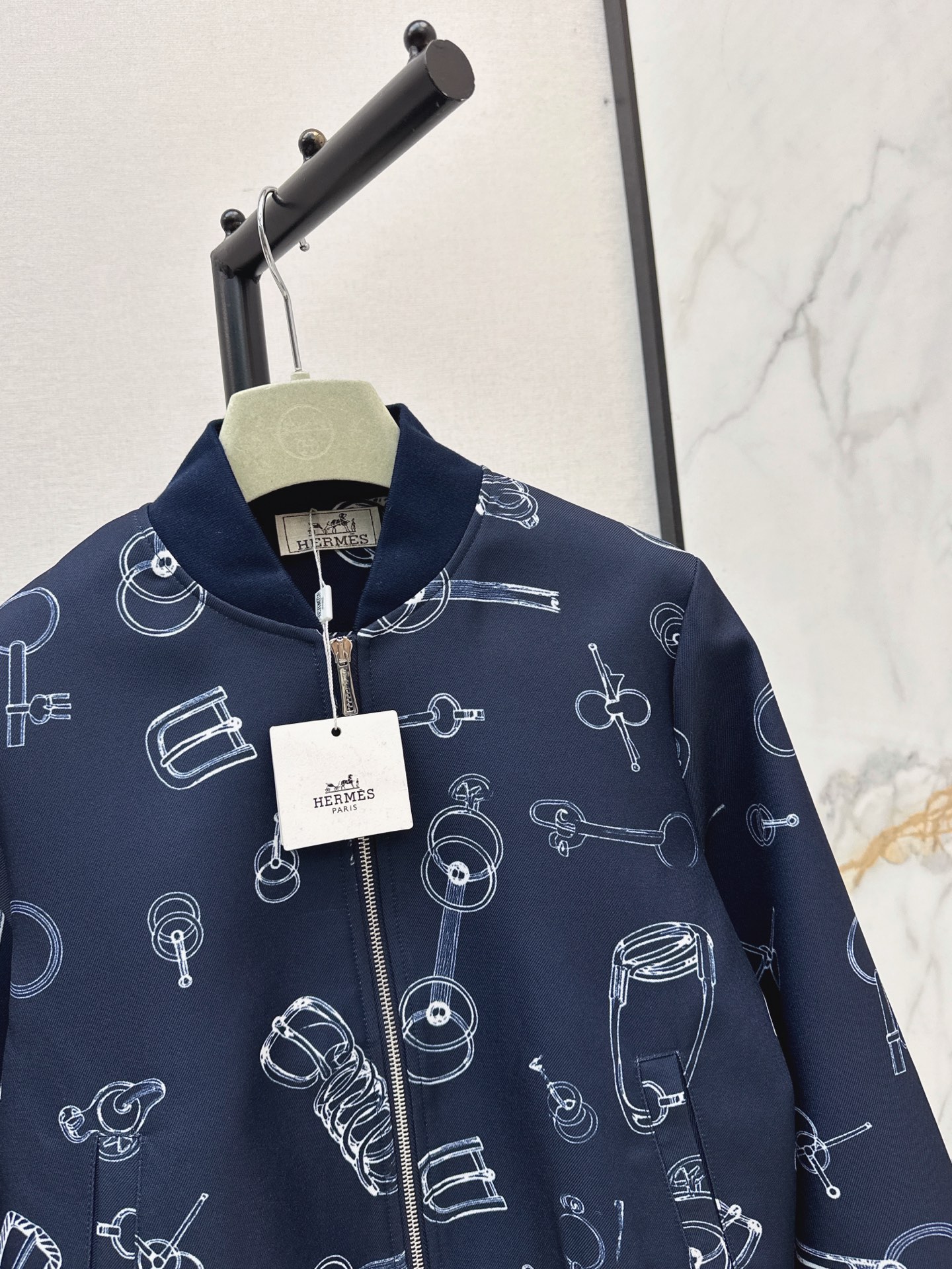 Her 26fw print zipper jacket