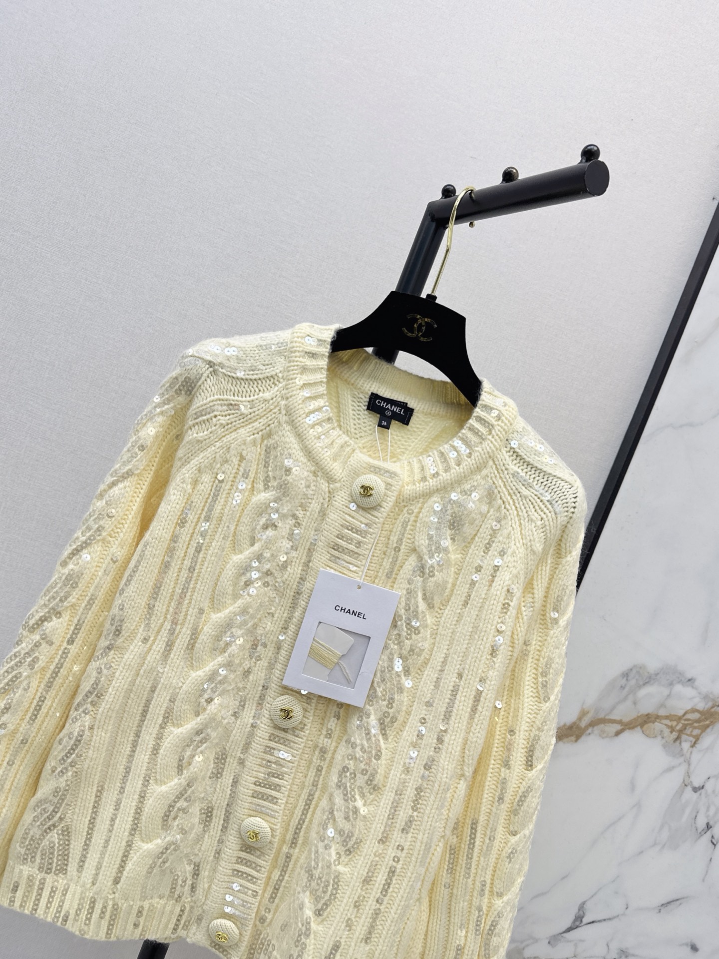 Chan 26fw sequin cardigan