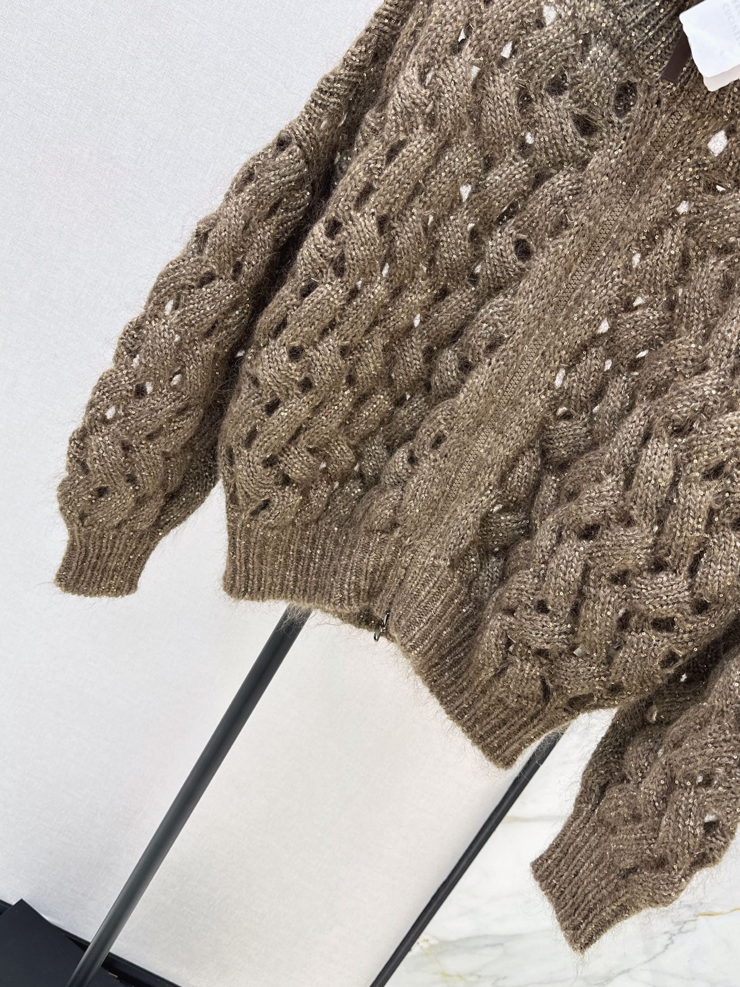 Brun 26fw zipper knit cardigan