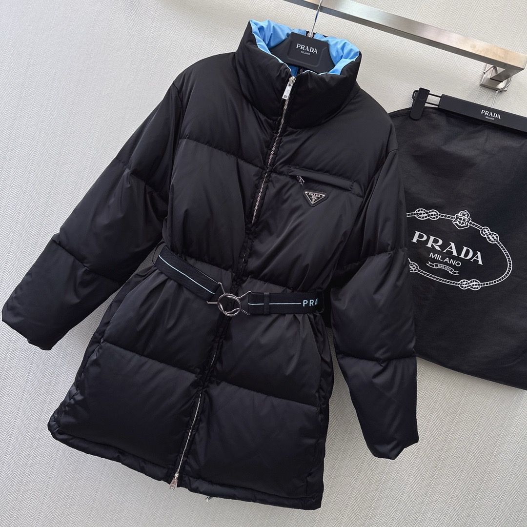 Pra 26fw belted down jacket