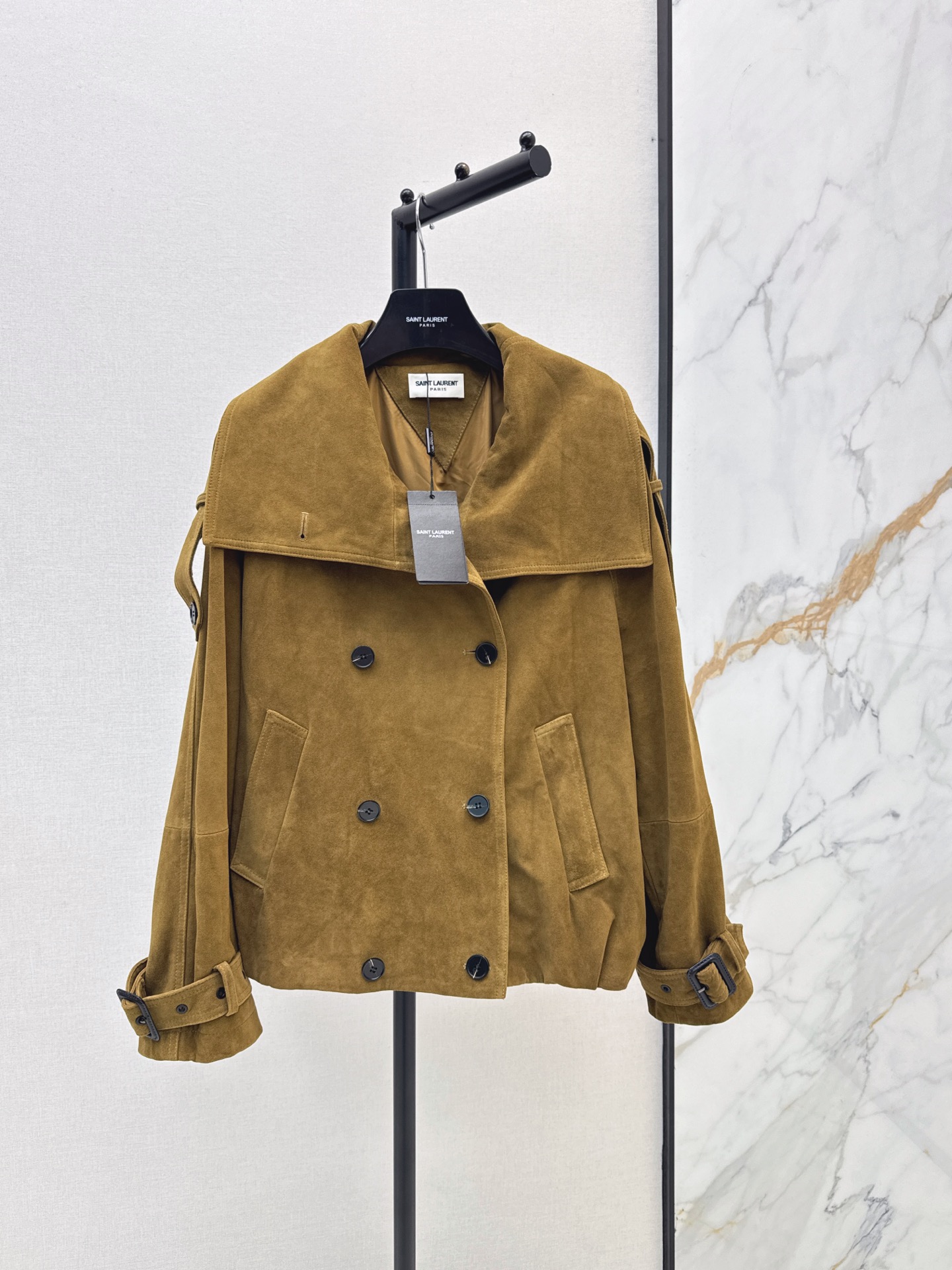 Sain 26fw suede fleece leather jacket