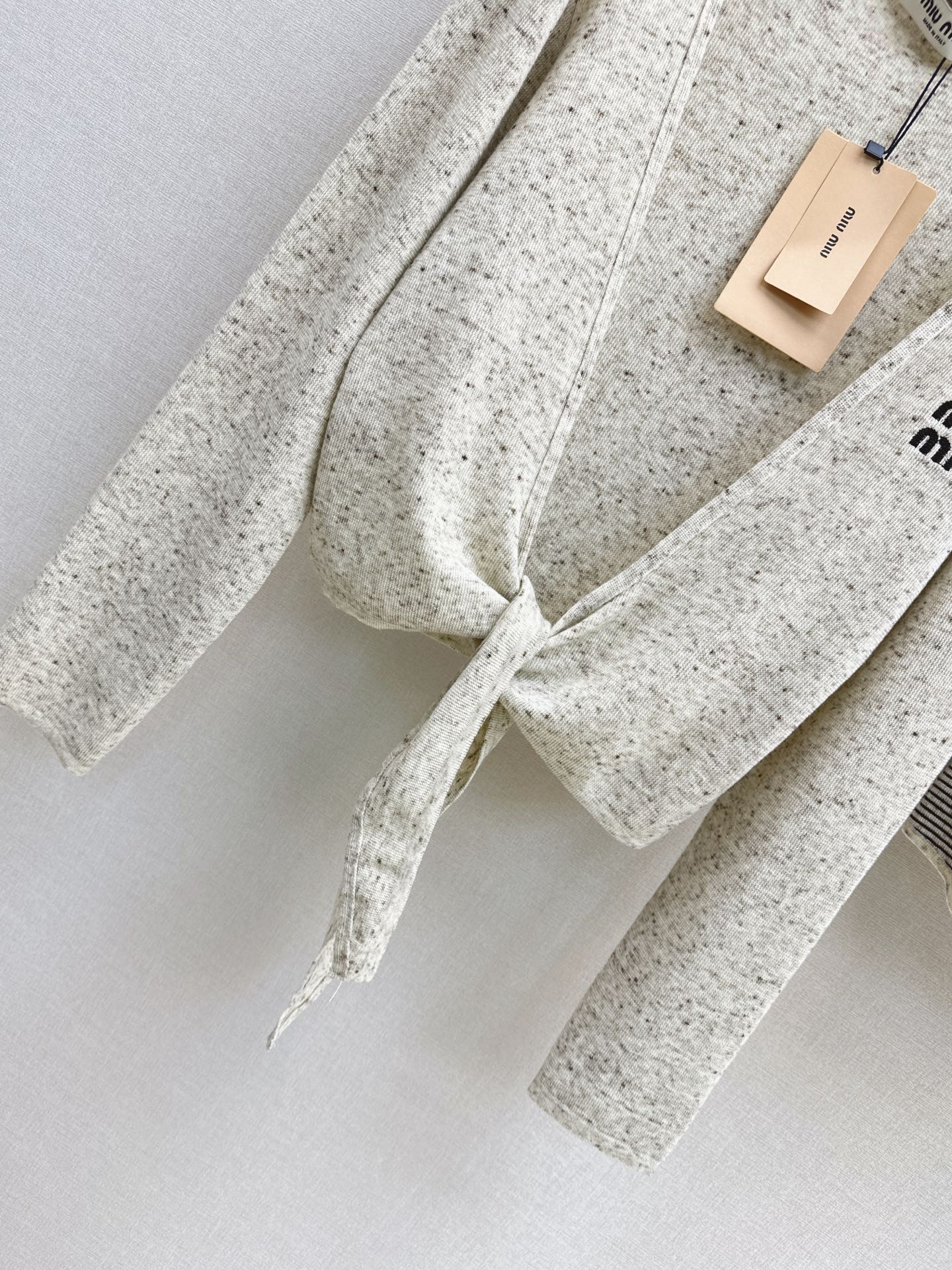 Miu 26fw stripe knit vest cardigan sets