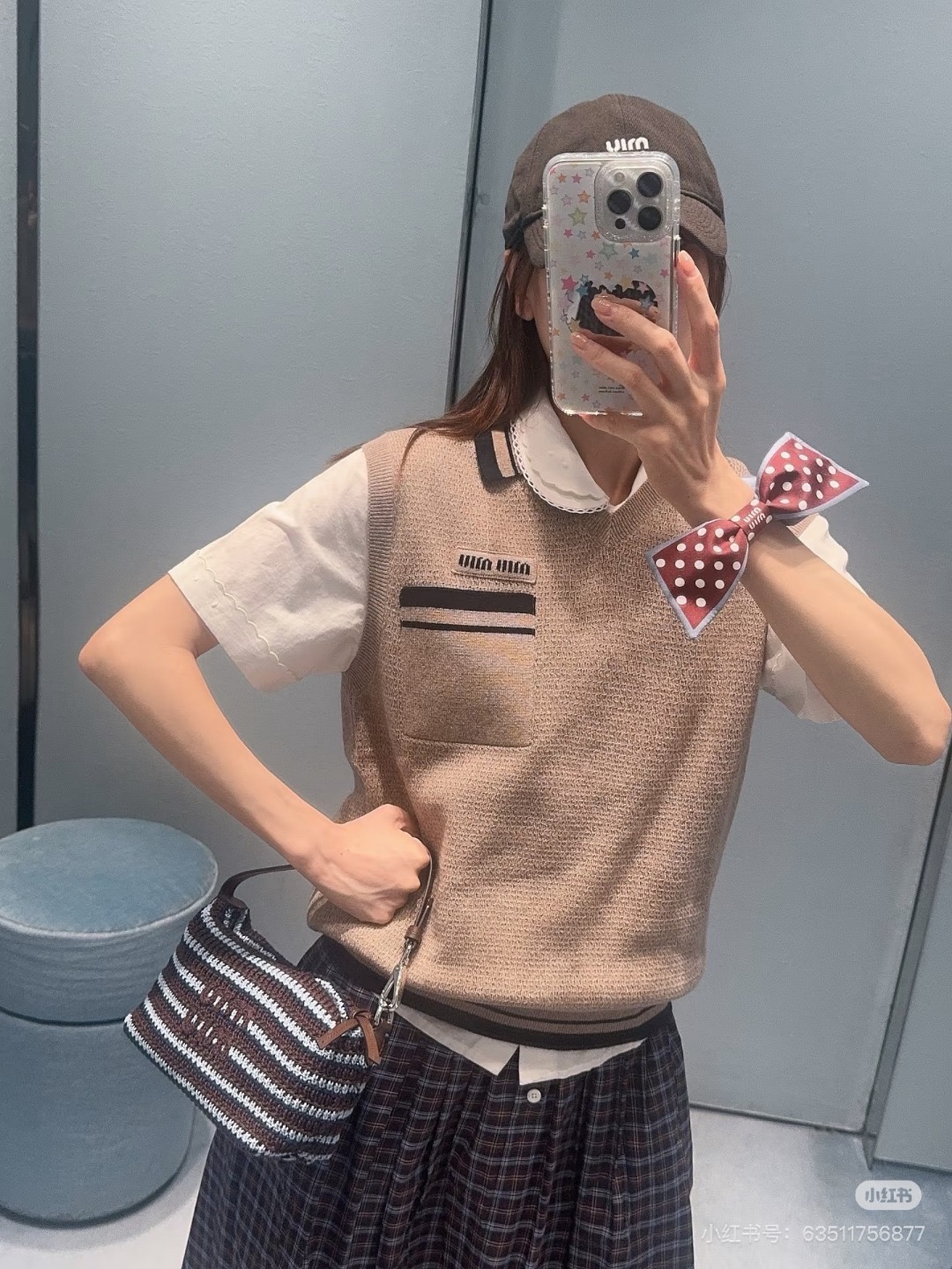 Miu 26fw cashmere knit vest