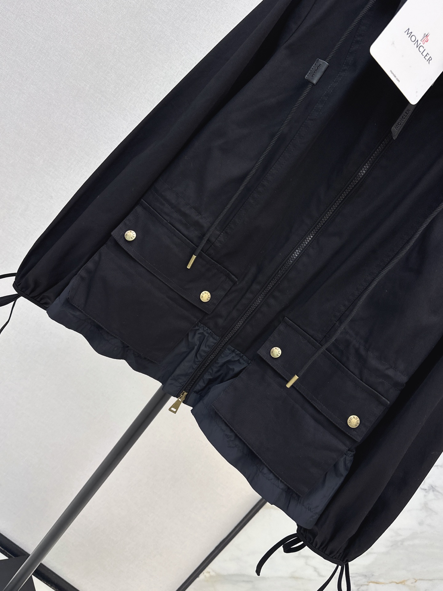 Monc 26fw drawstring hooded jacket