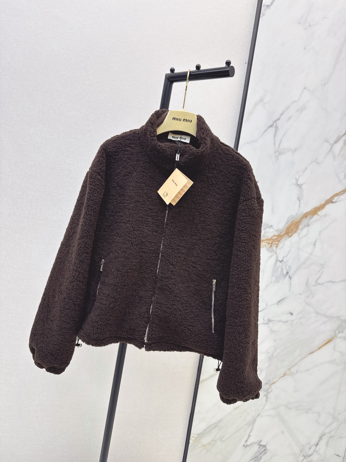 Miu 26fw faux shearling jacket