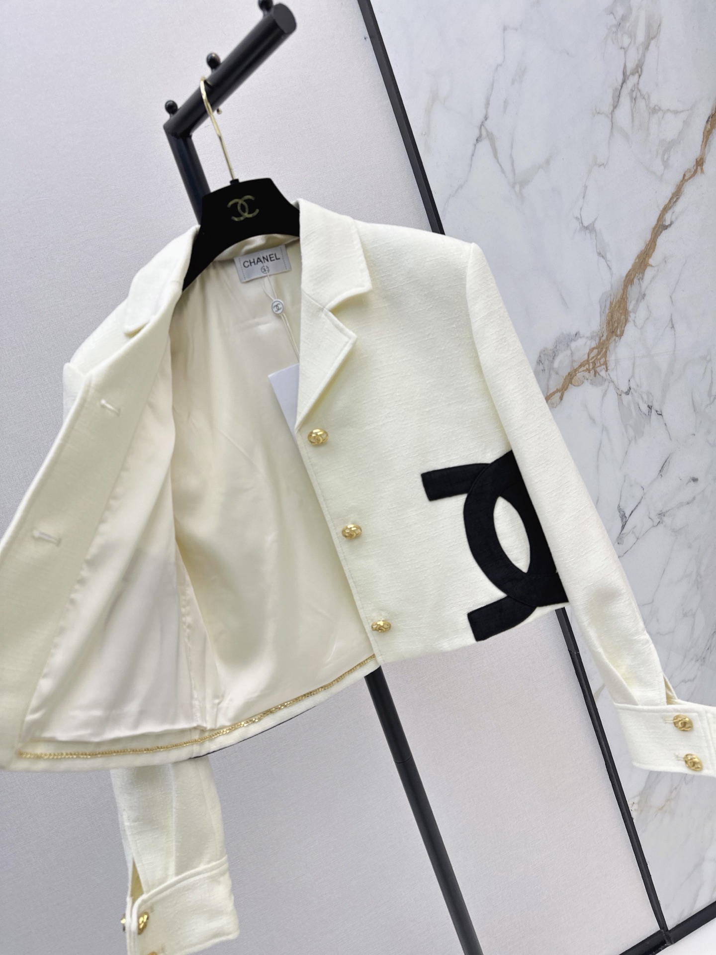 Chan 26fw cropped woven jacket