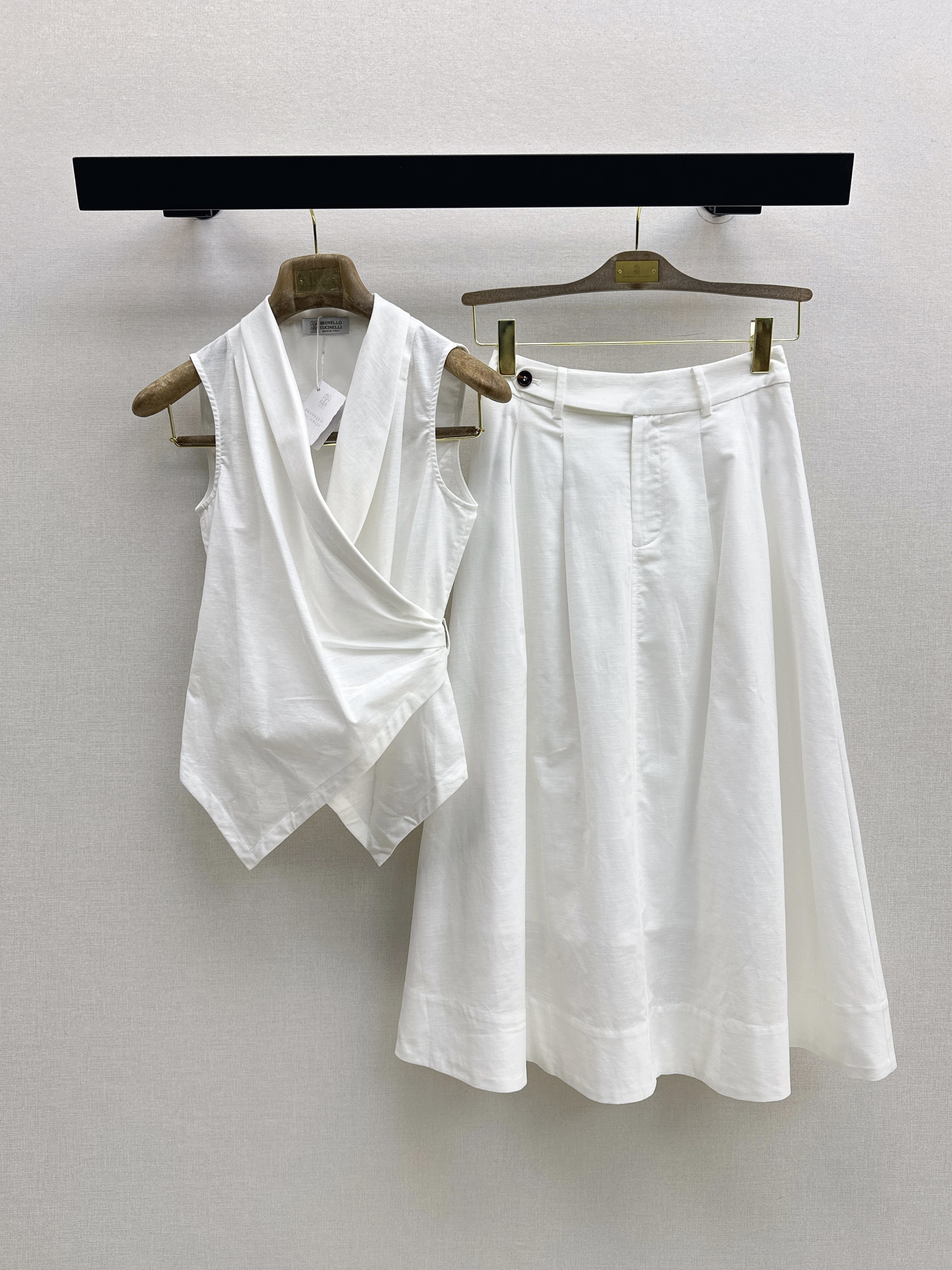 Thom 26ss shirt embroidery skirt set