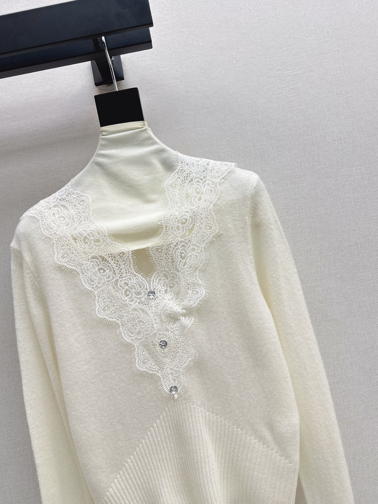 ES 26fw lace wool basic tee